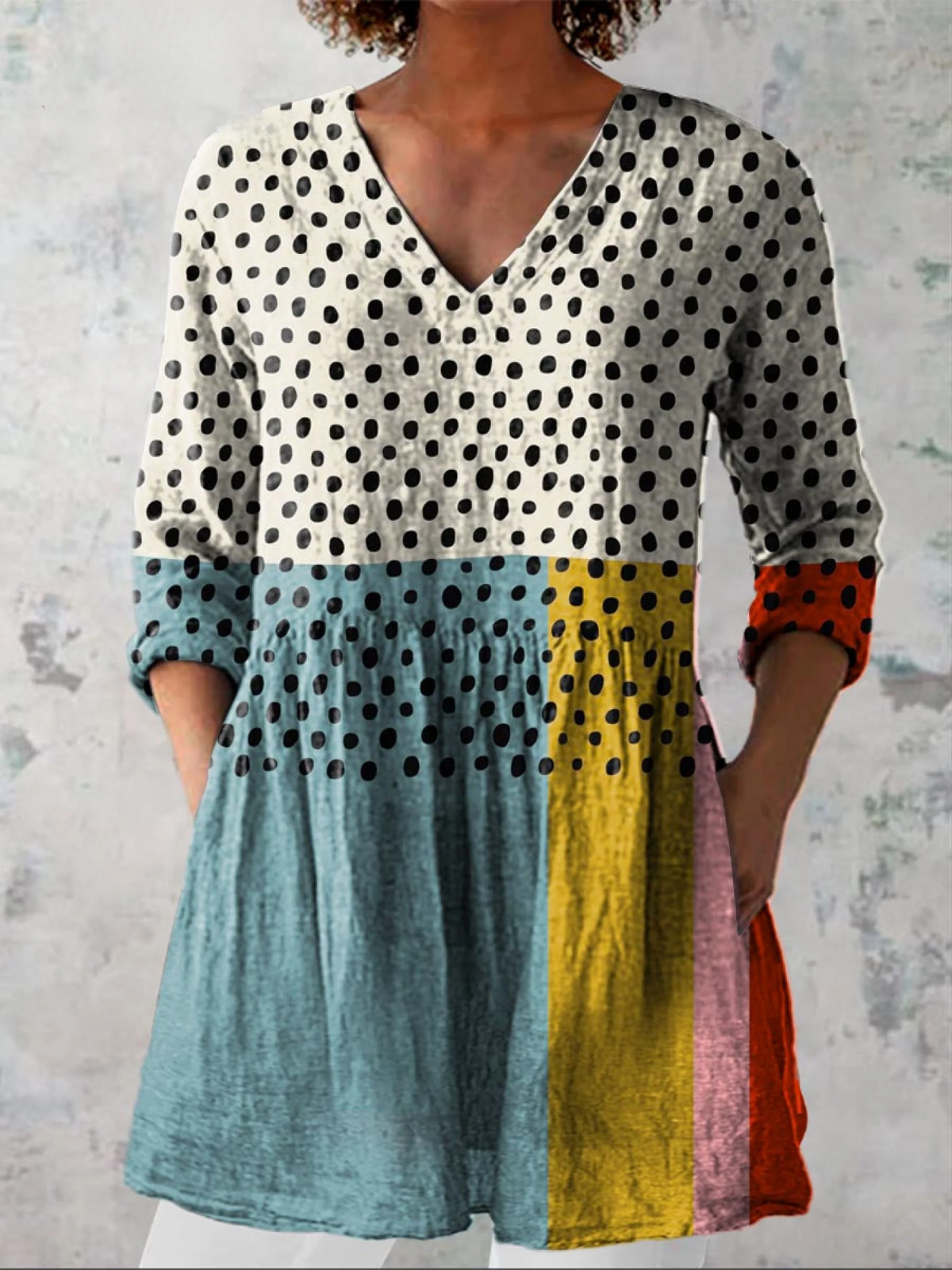 Nola | Long Blouse with Vibrant Design