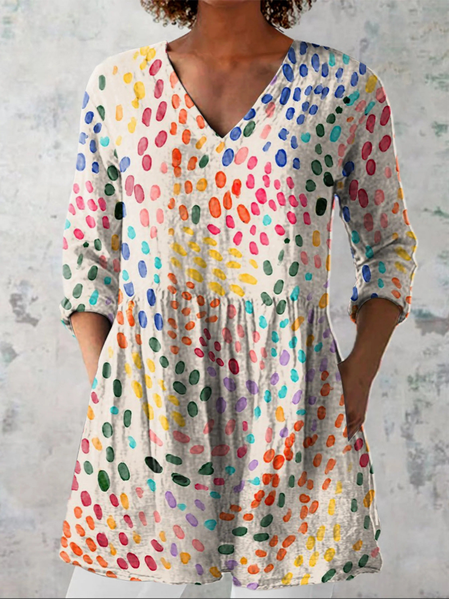 Noelle | Oversize Blouse with Vibrant Design