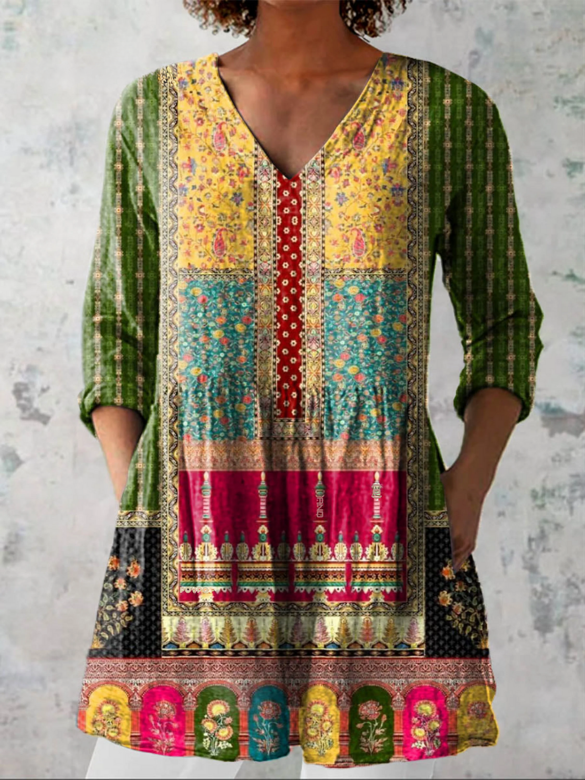 Nyla | Oversized Blouse with Vibrant Design