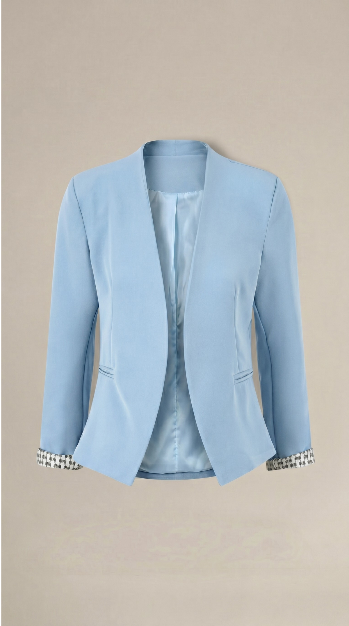 Straight-cut blazer with shoulder pads