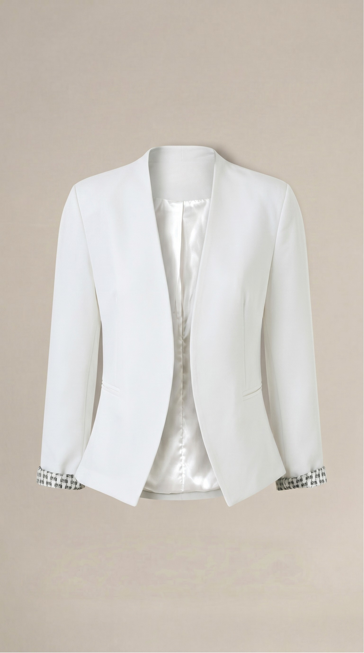 Straight-cut blazer with shoulder pads