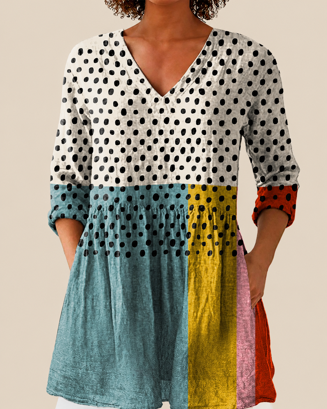 Nola | Long Blouse with Vibrant Design