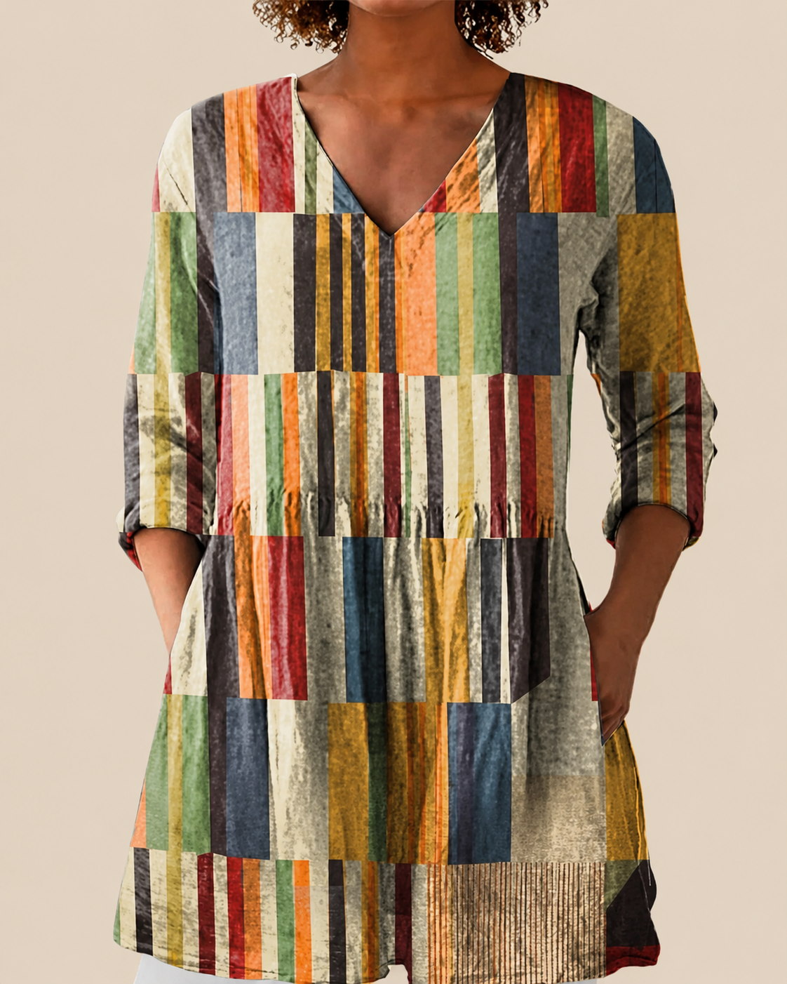 Avery | Wide Blouse with Vibrant Design