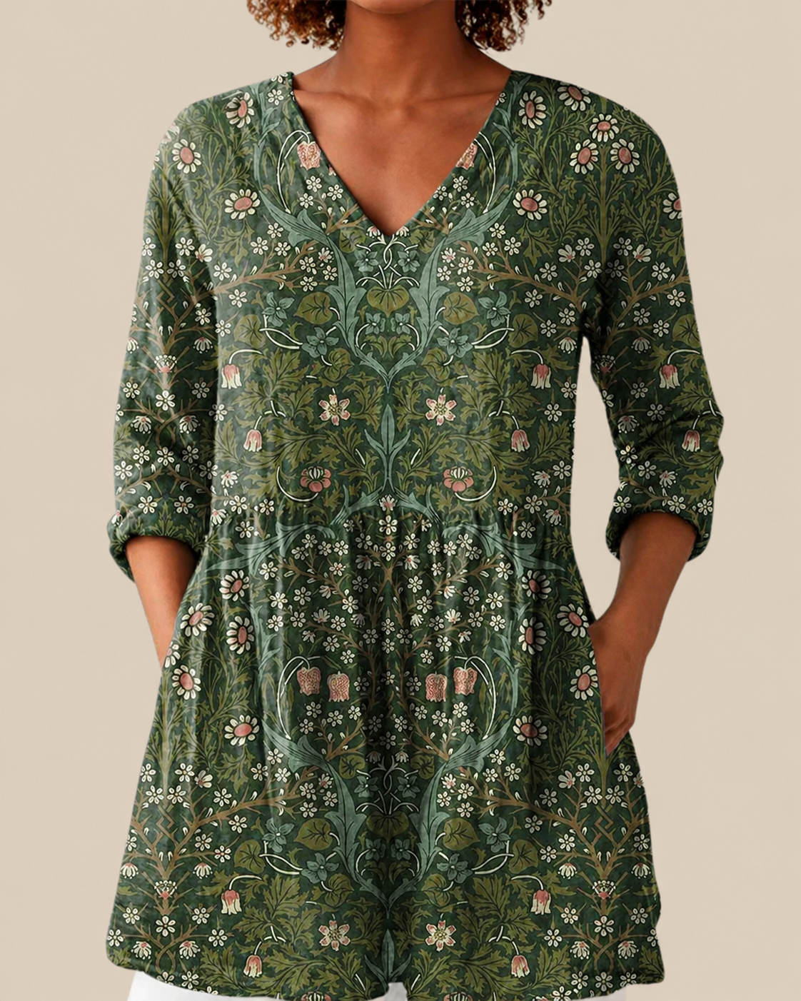 Skye | Long Blouse with Vibrant Print