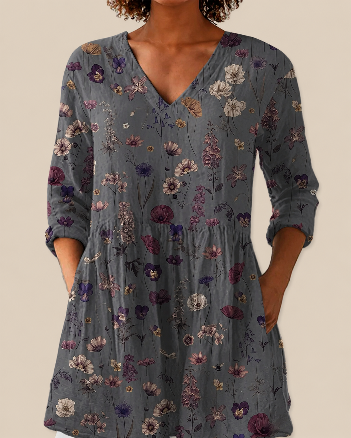 Kira | Oversized Blouse with Vibrant Print