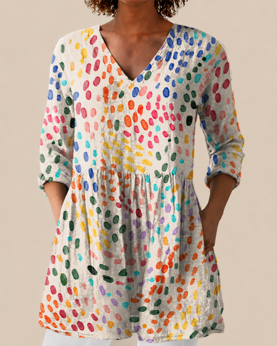 Noelle | Oversize Blouse with Vibrant Design