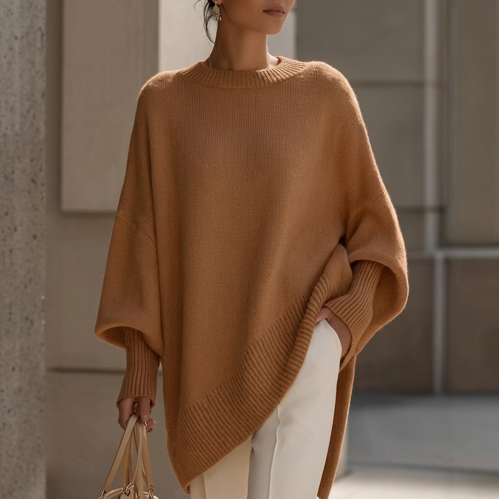 Giorgia | Jersey Oversize de Punto con Cuello Redondo