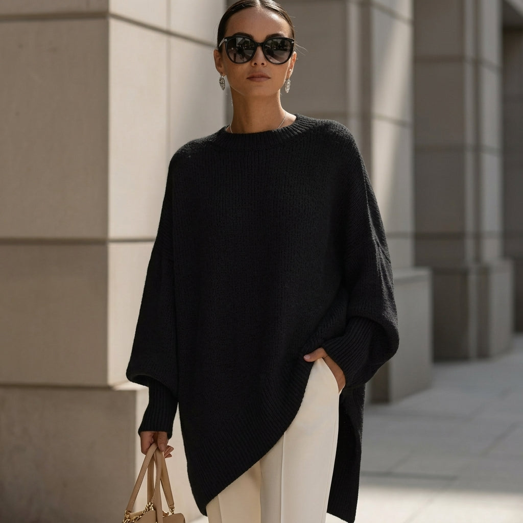 Giorgia | Jersey Oversize de Punto con Cuello Redondo
