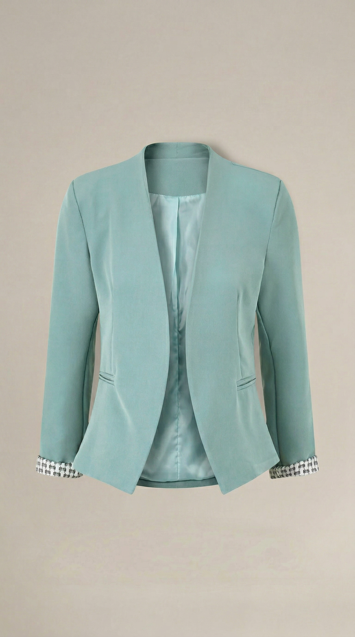 Straight-cut blazer with shoulder pads