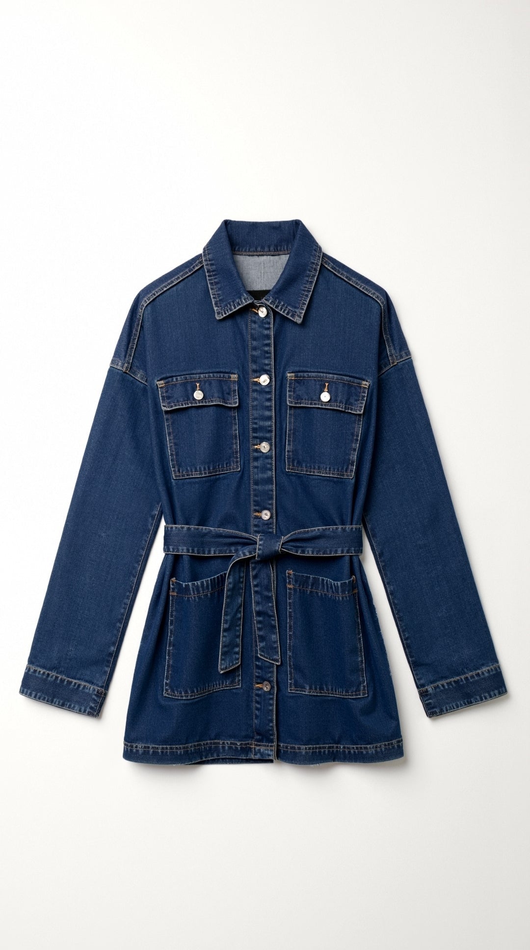 Alice denim jacket with adjustable belt