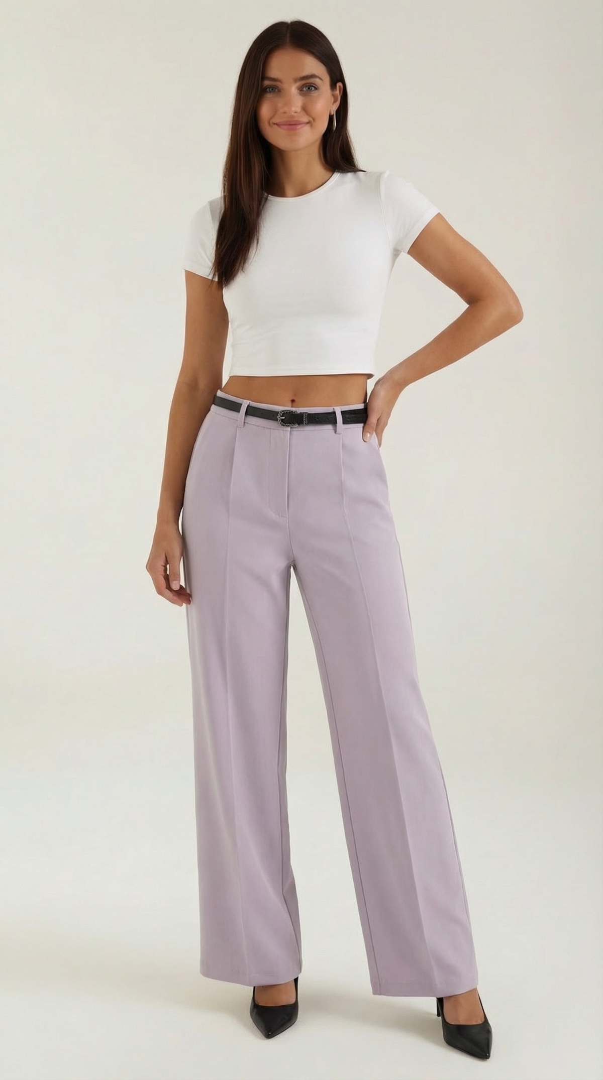 Bertha Wide Leg Fabric Pants