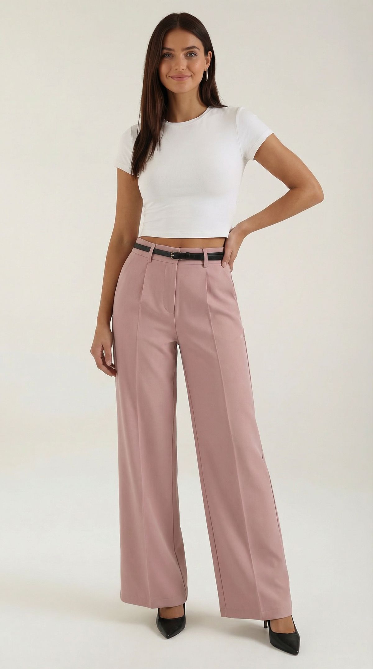 Bertha Wide Leg Fabric Pants