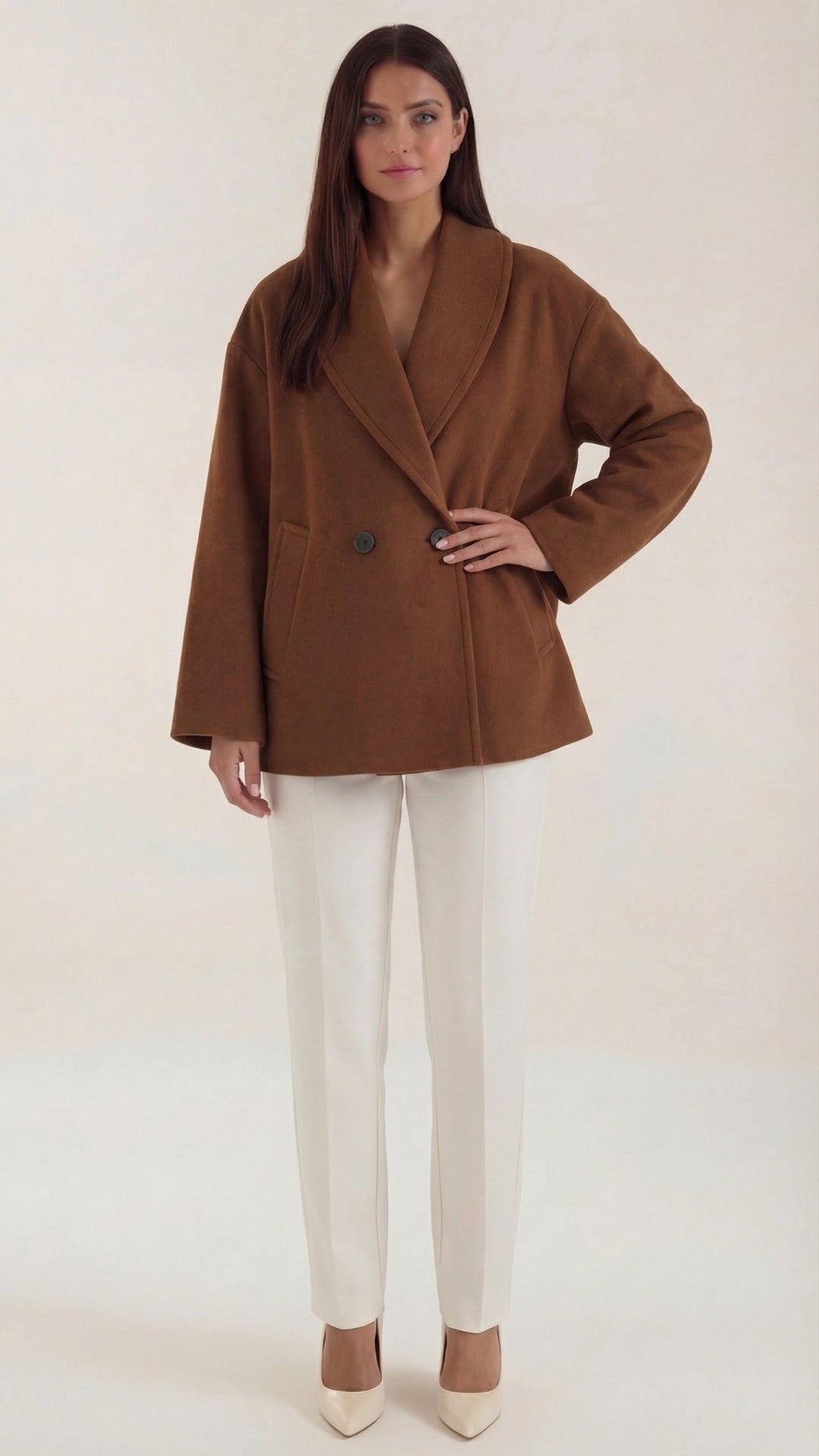 Carolyn's oversized jacket