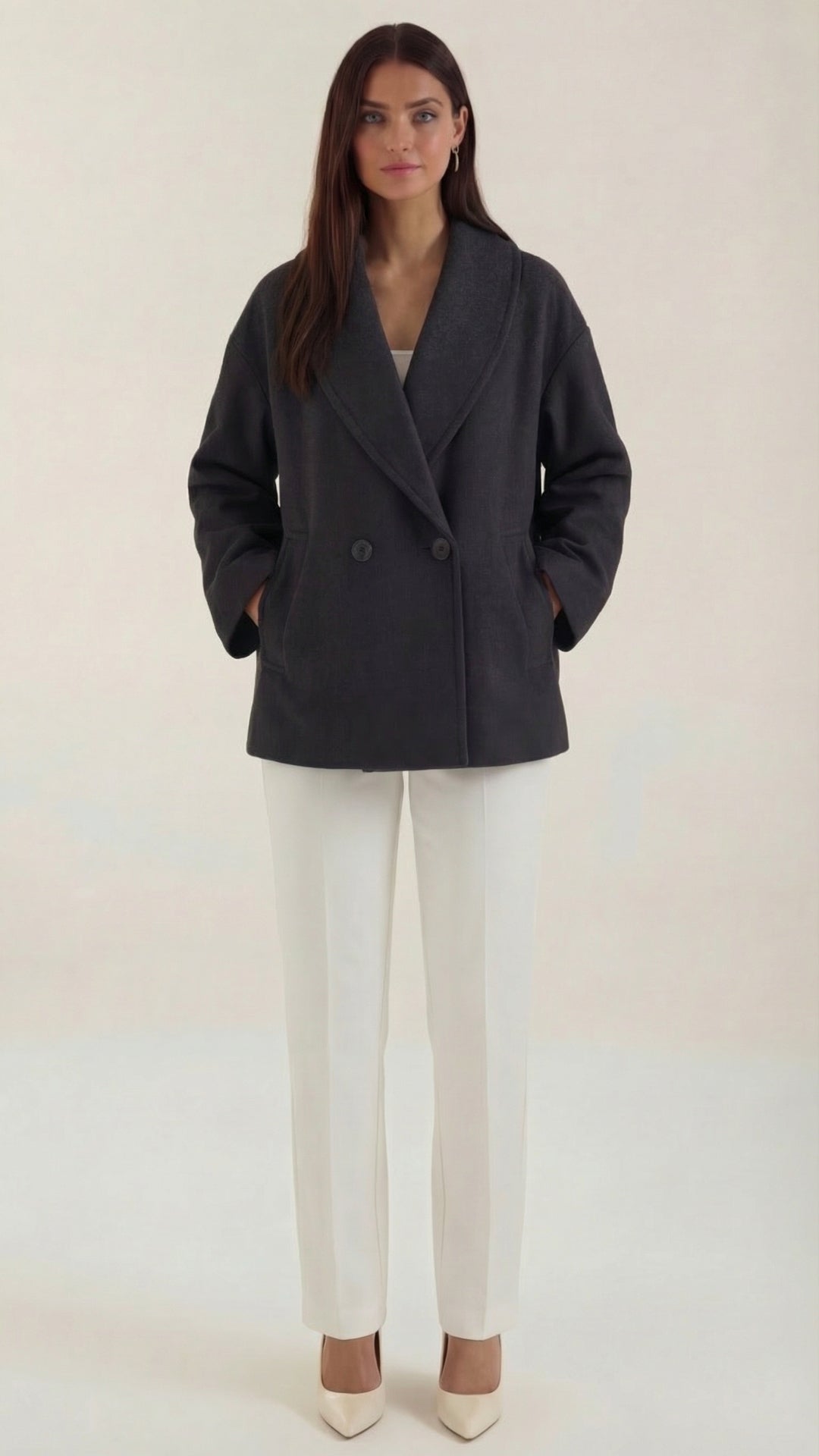 Carolyn's oversized jacket