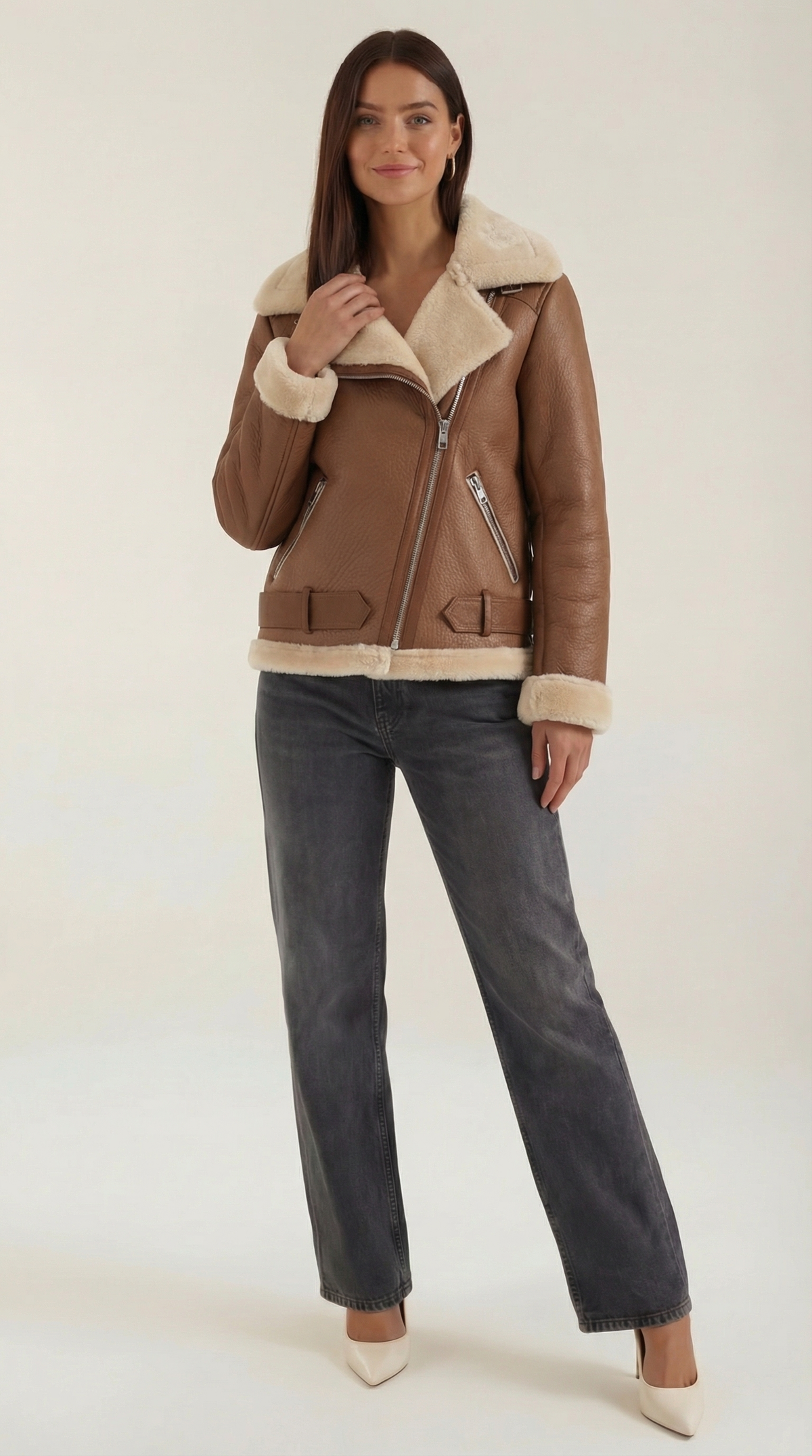 Christine fleece belted jacket