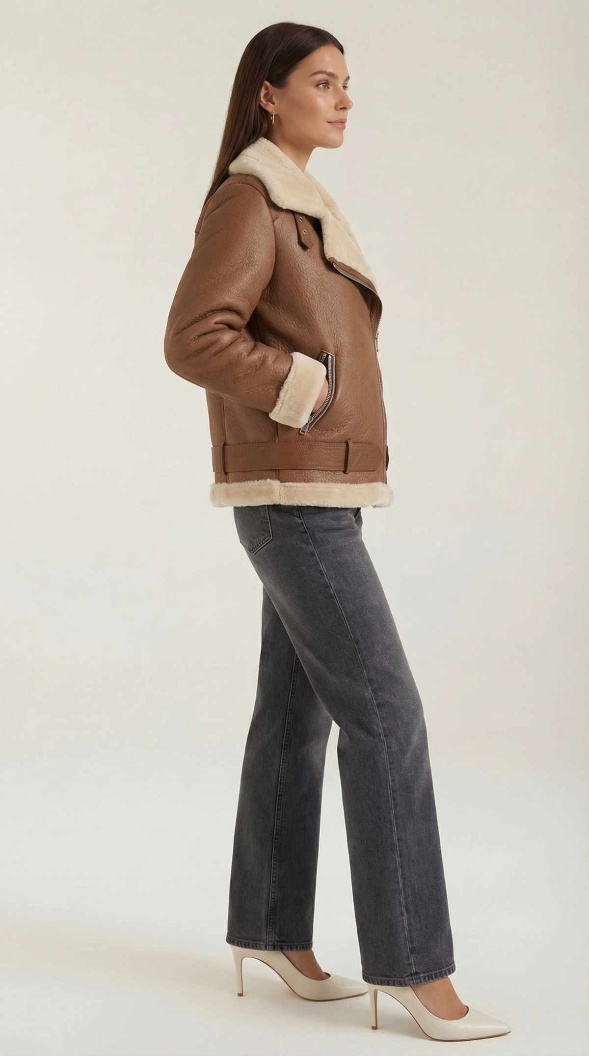 Christine fleece belted jacket