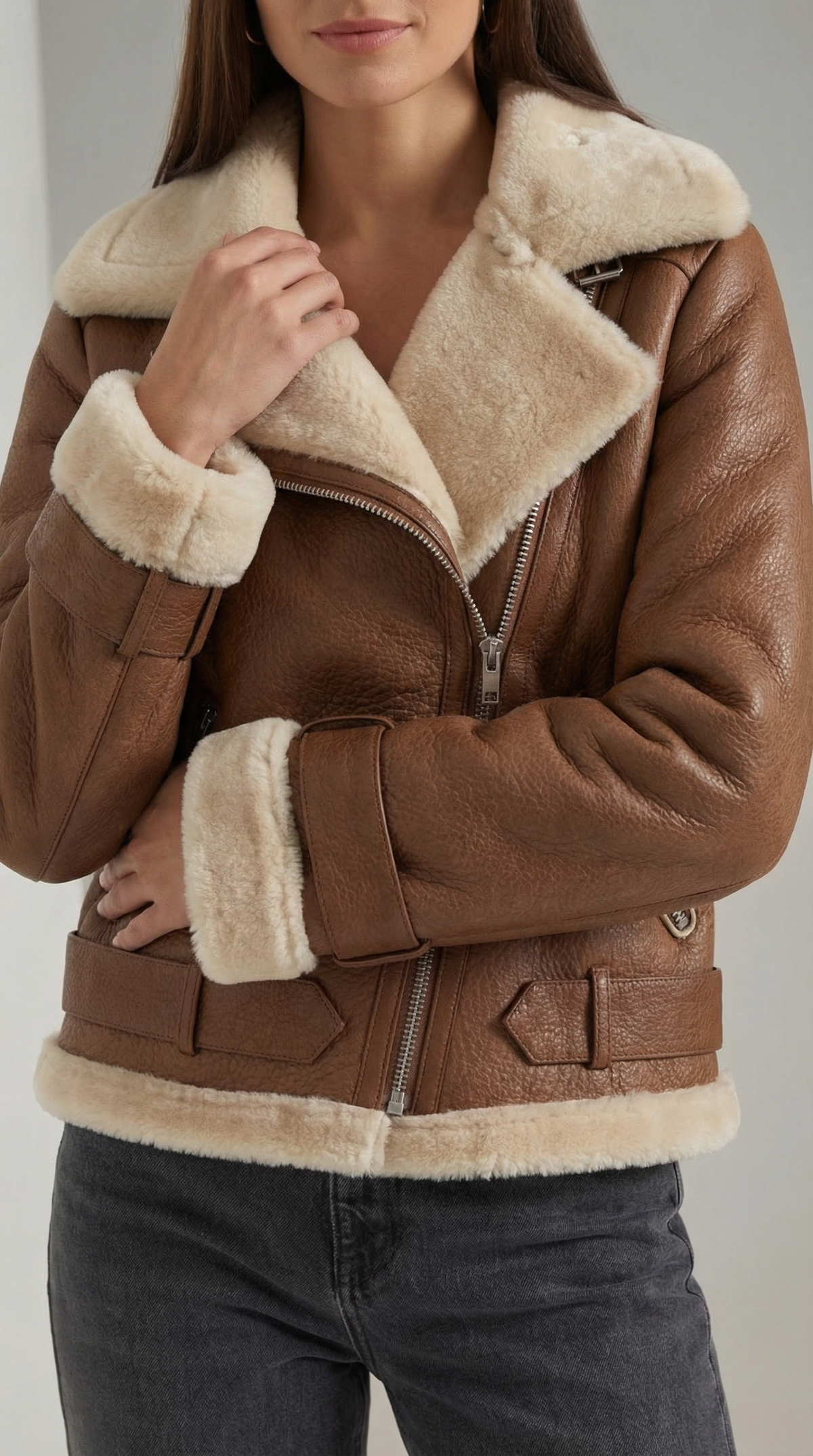 Christine fleece belted jacket