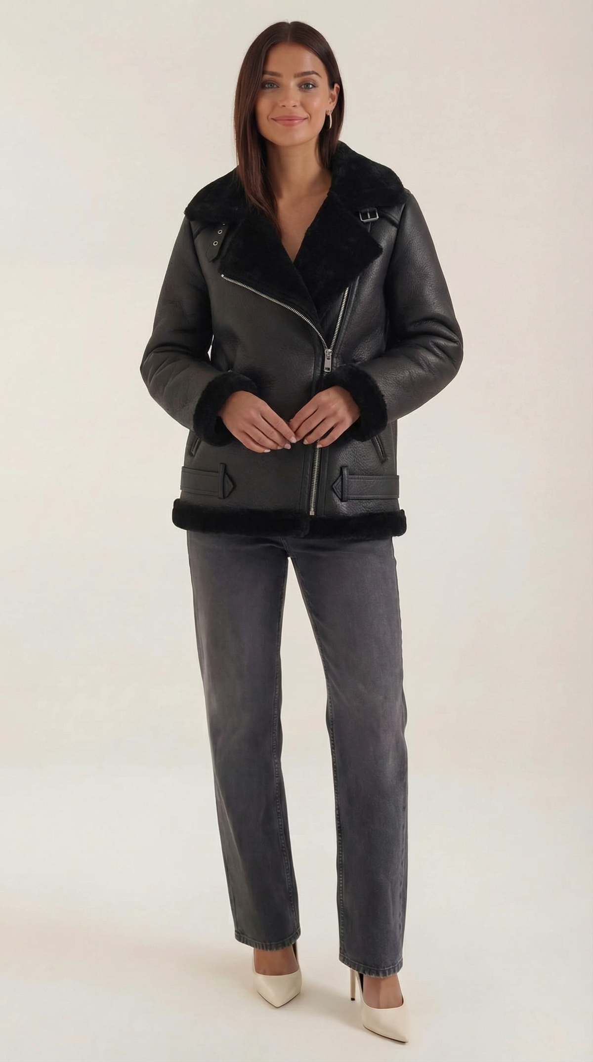Christine fleece belted jacket