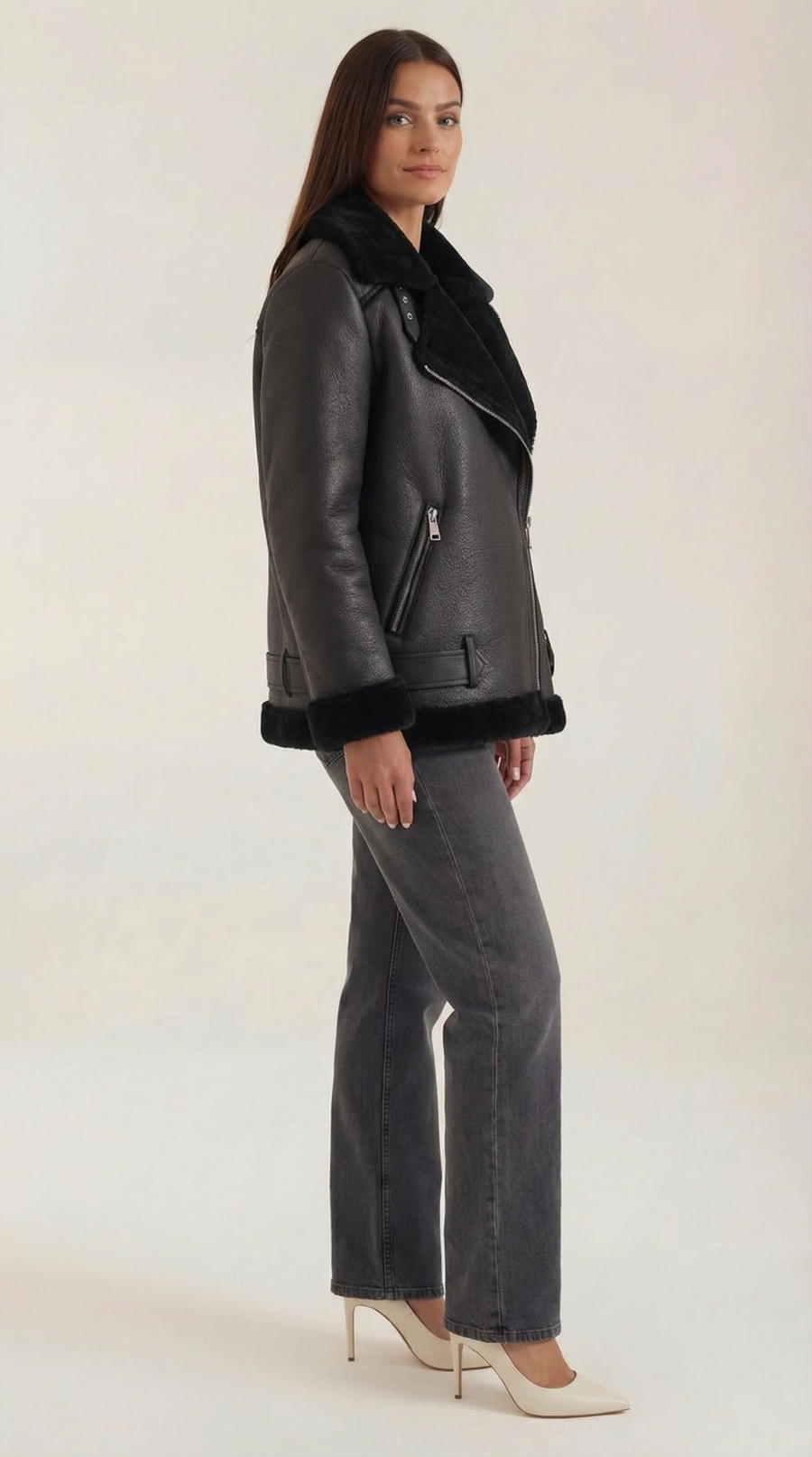 Christine fleece belted jacket