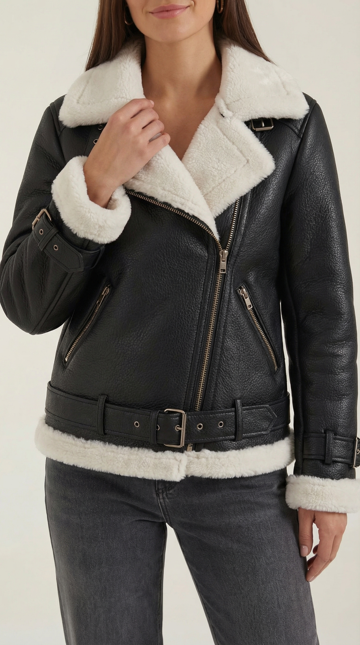 Christine fleece belted jacket
