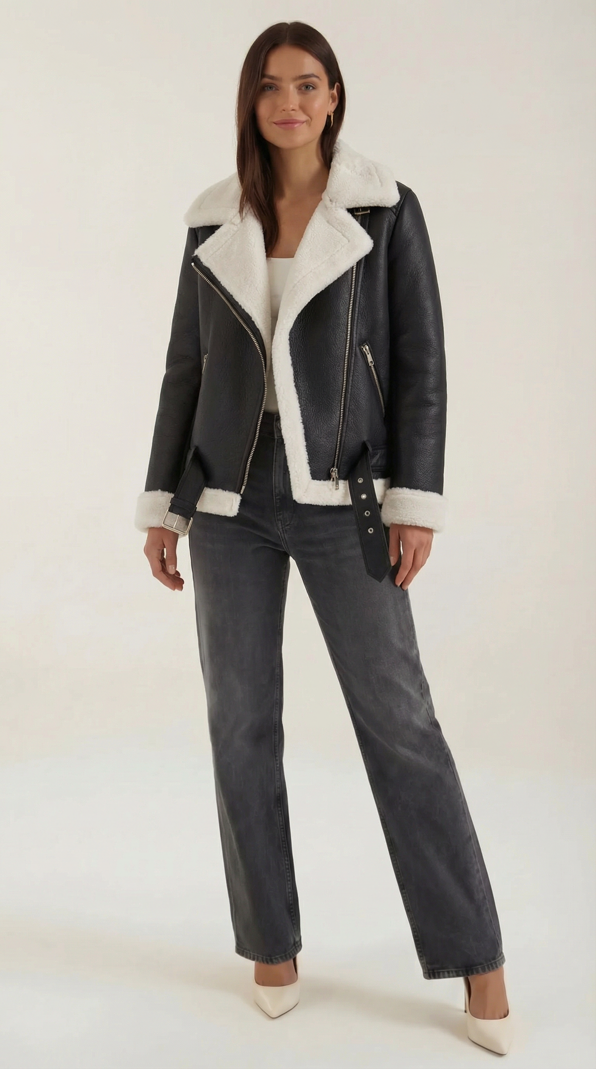 Christine fleece belted jacket