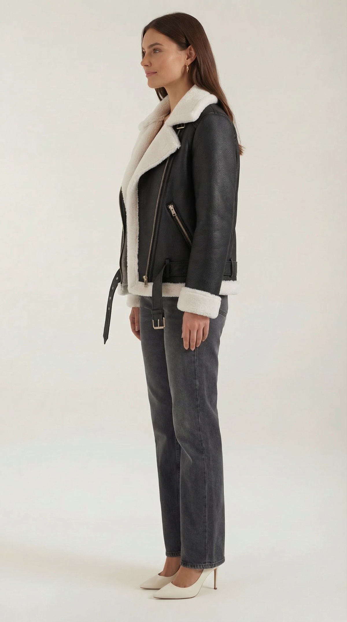 Christine fleece belted jacket