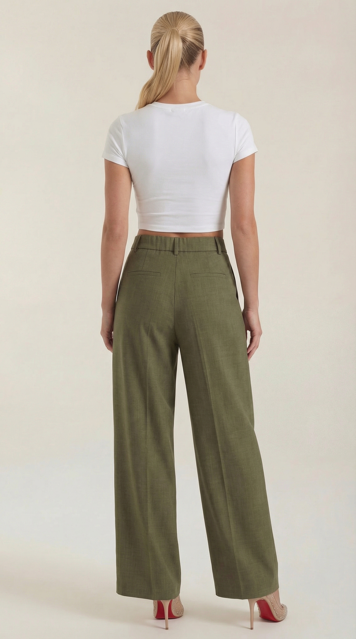 Courtney High-Waisted Pleated Trousers