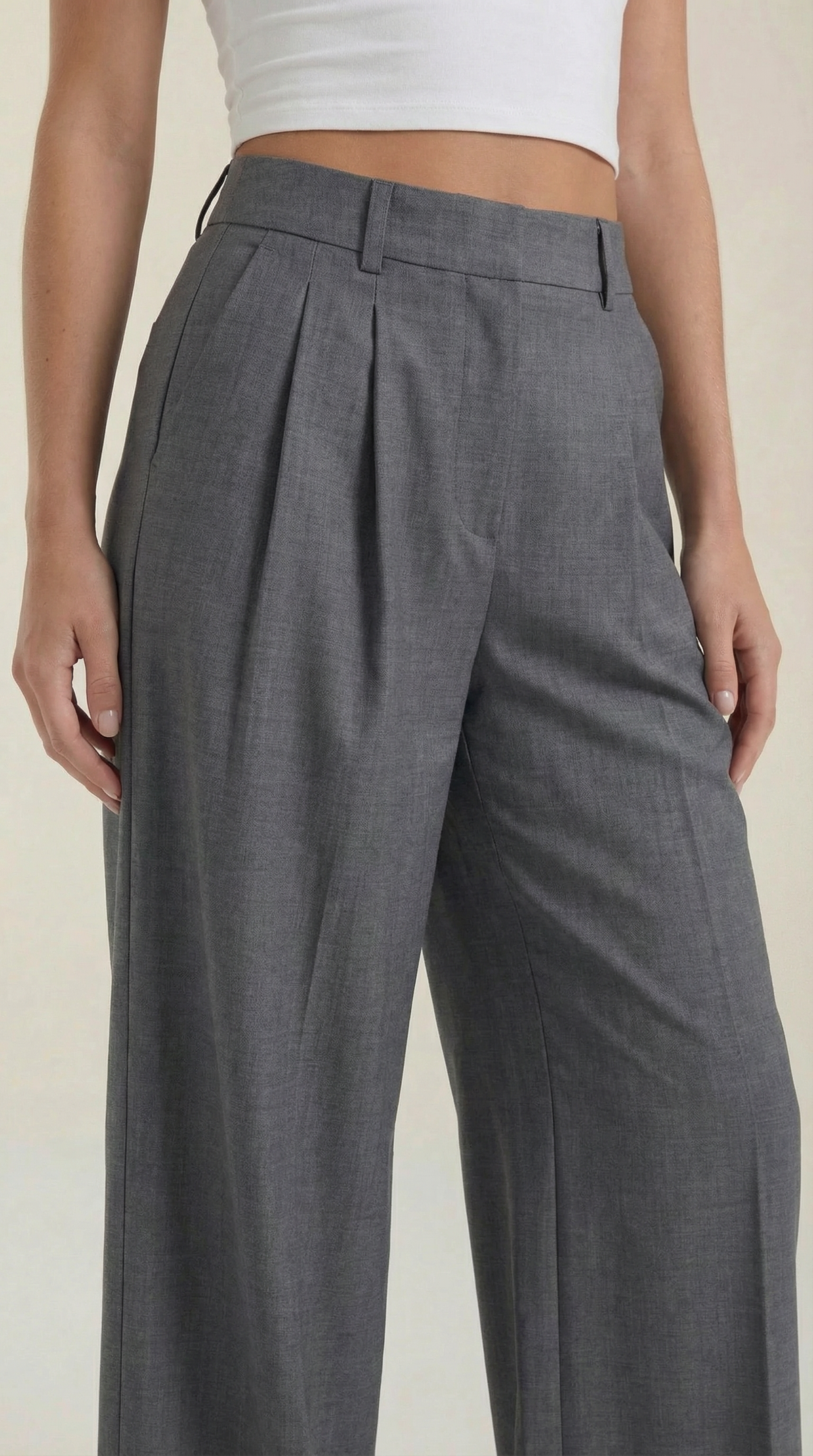 Courtney High-Waisted Pleated Trousers