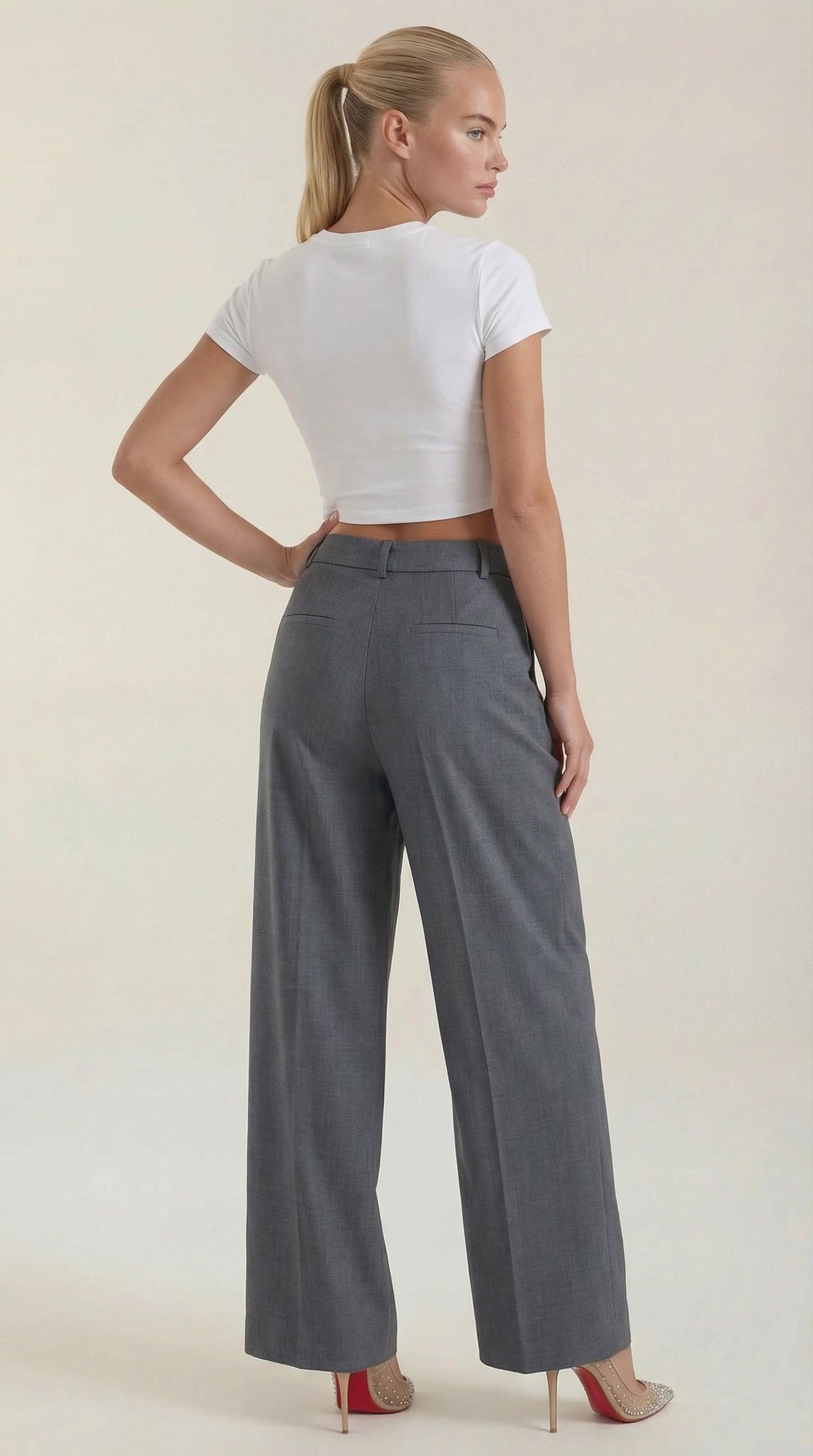 Courtney High-Waisted Pleated Trousers