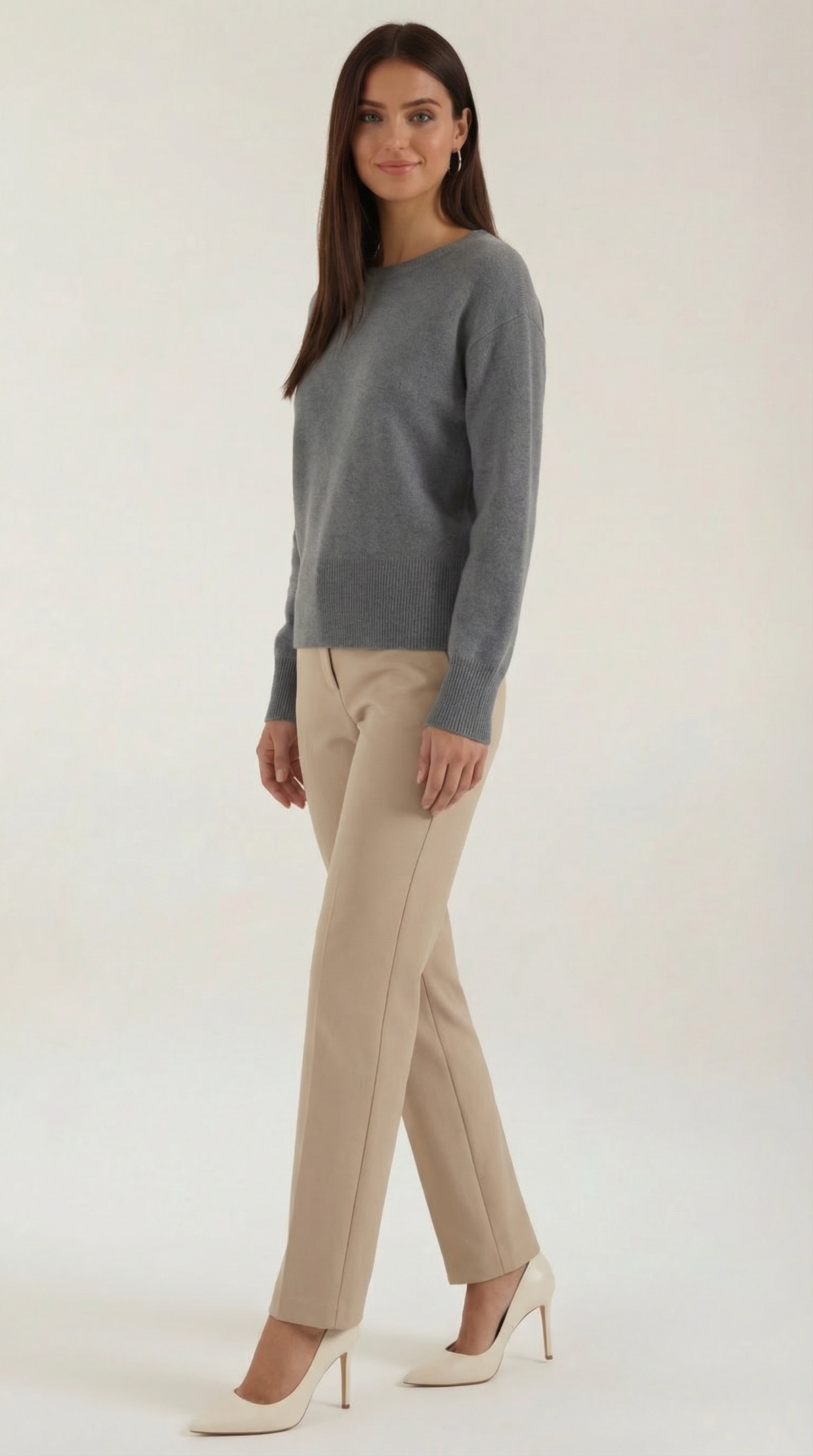 Crystal knitted fitted sweater