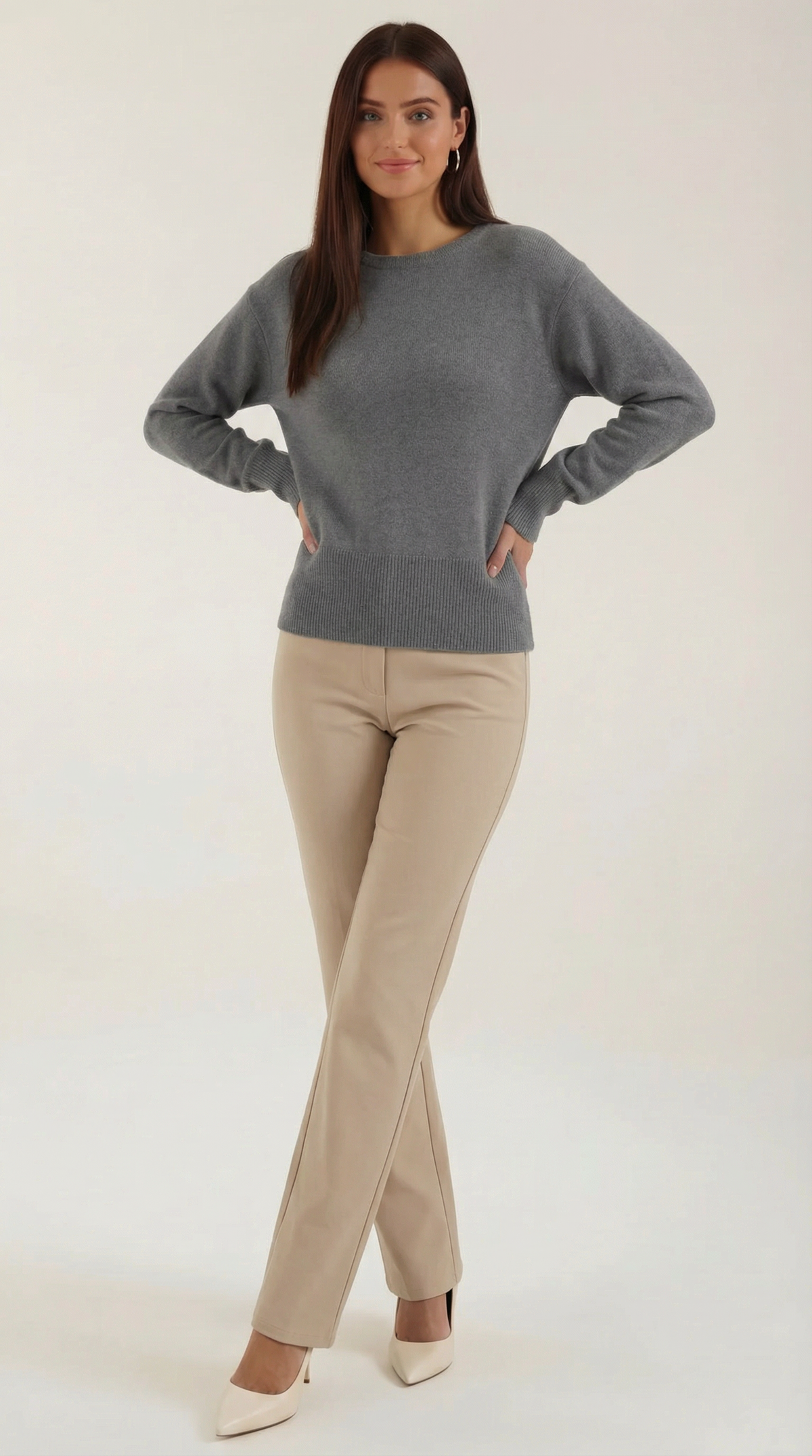 Crystal knitted fitted sweater
