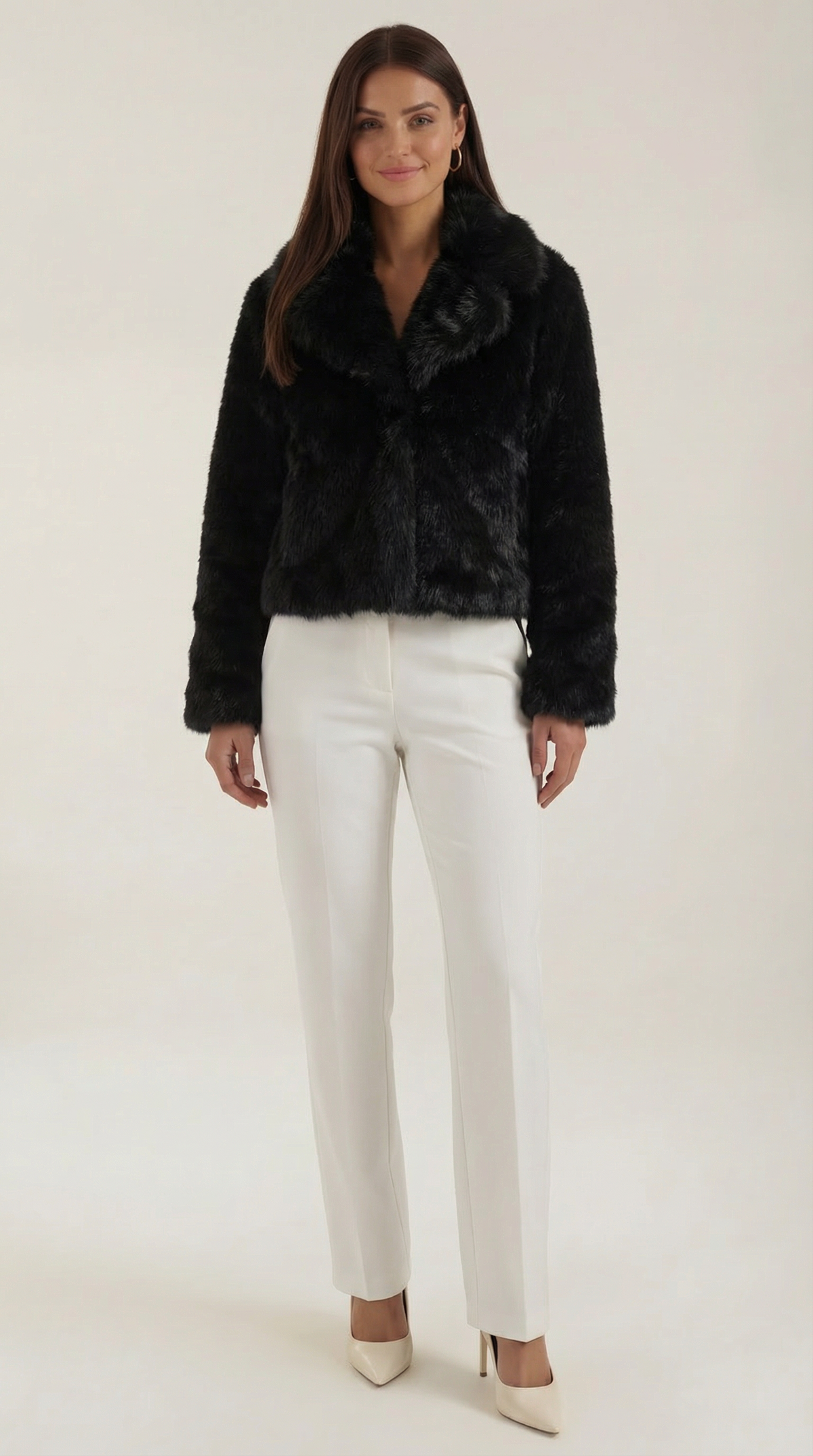 Debra Black Faux Leather Jacket