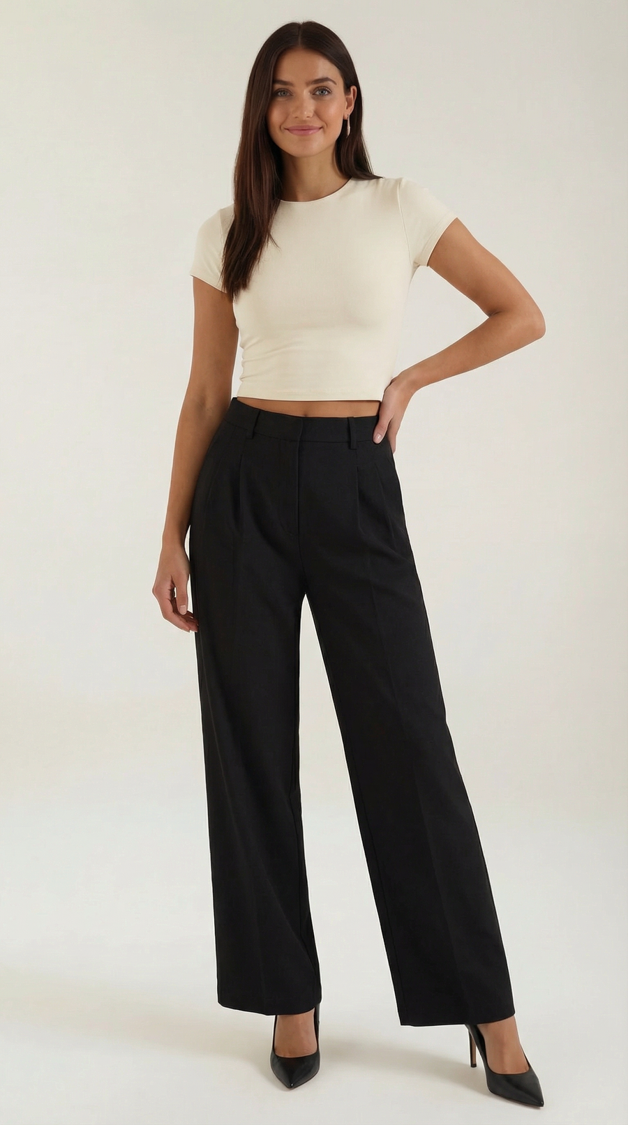 Dorothy Pleated Straight Trousers