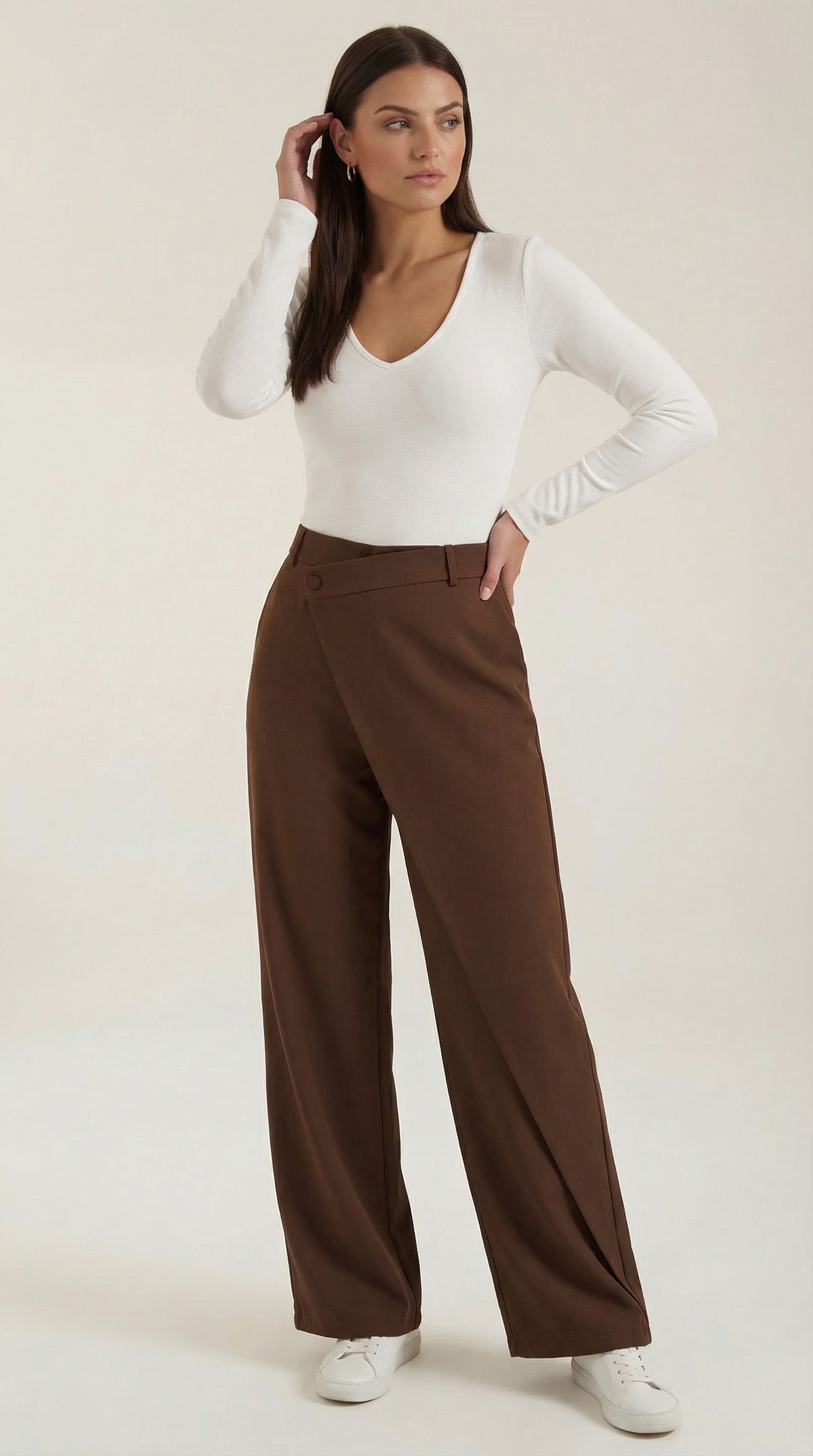 Asymmetric Denim Pants