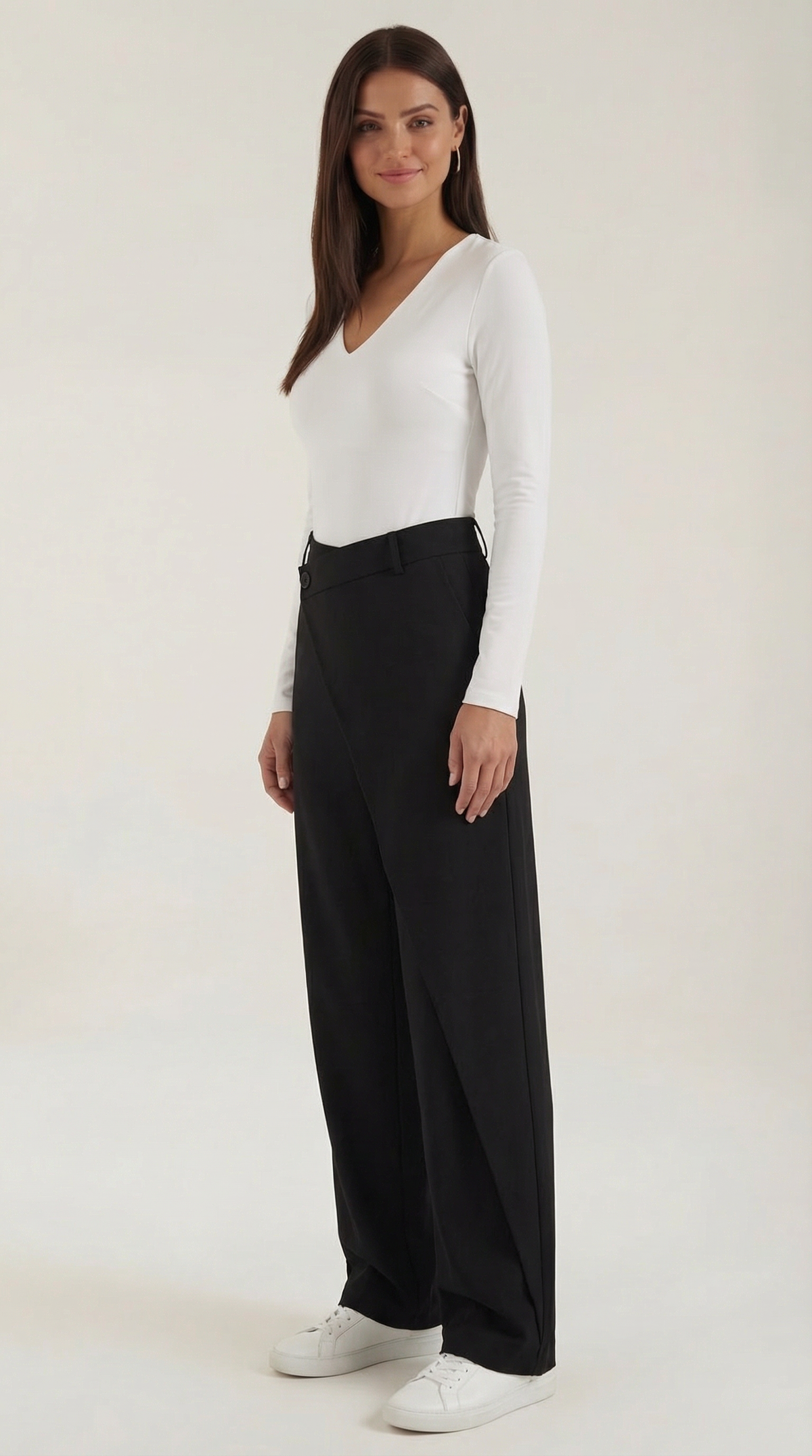 Asymmetric Denim Pants