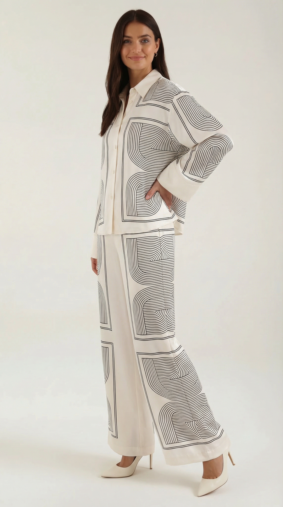 Jude Graphic Wide-Leg Pants