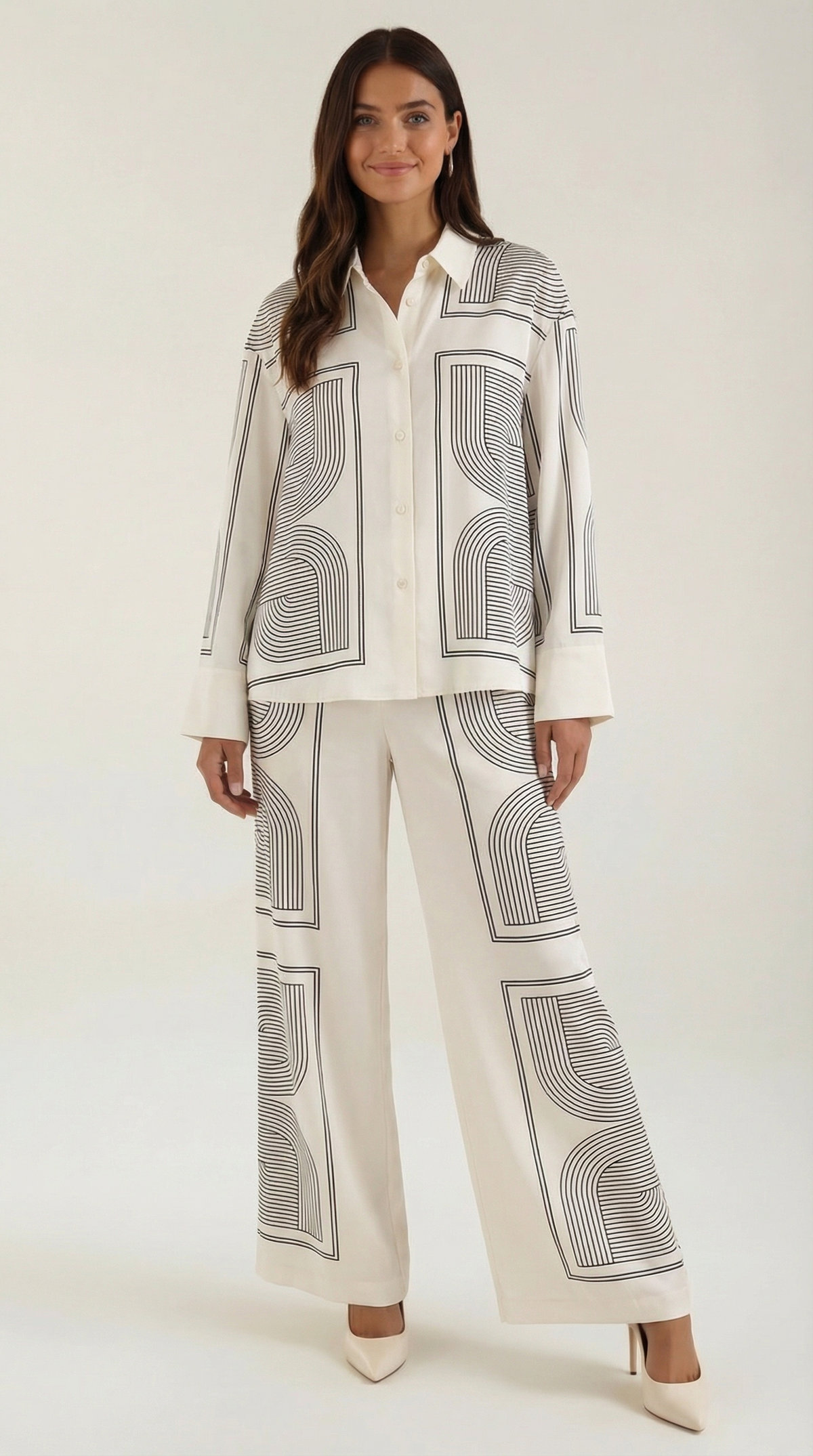 Jude Graphic Wide-Leg Pants
