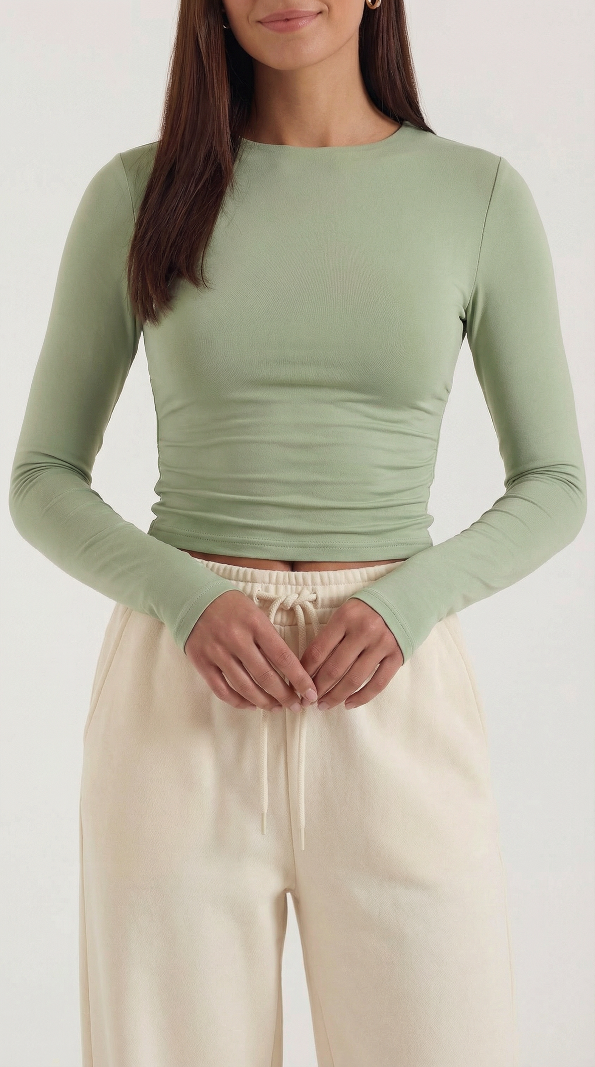 Karen Long Sleeve Crop Top