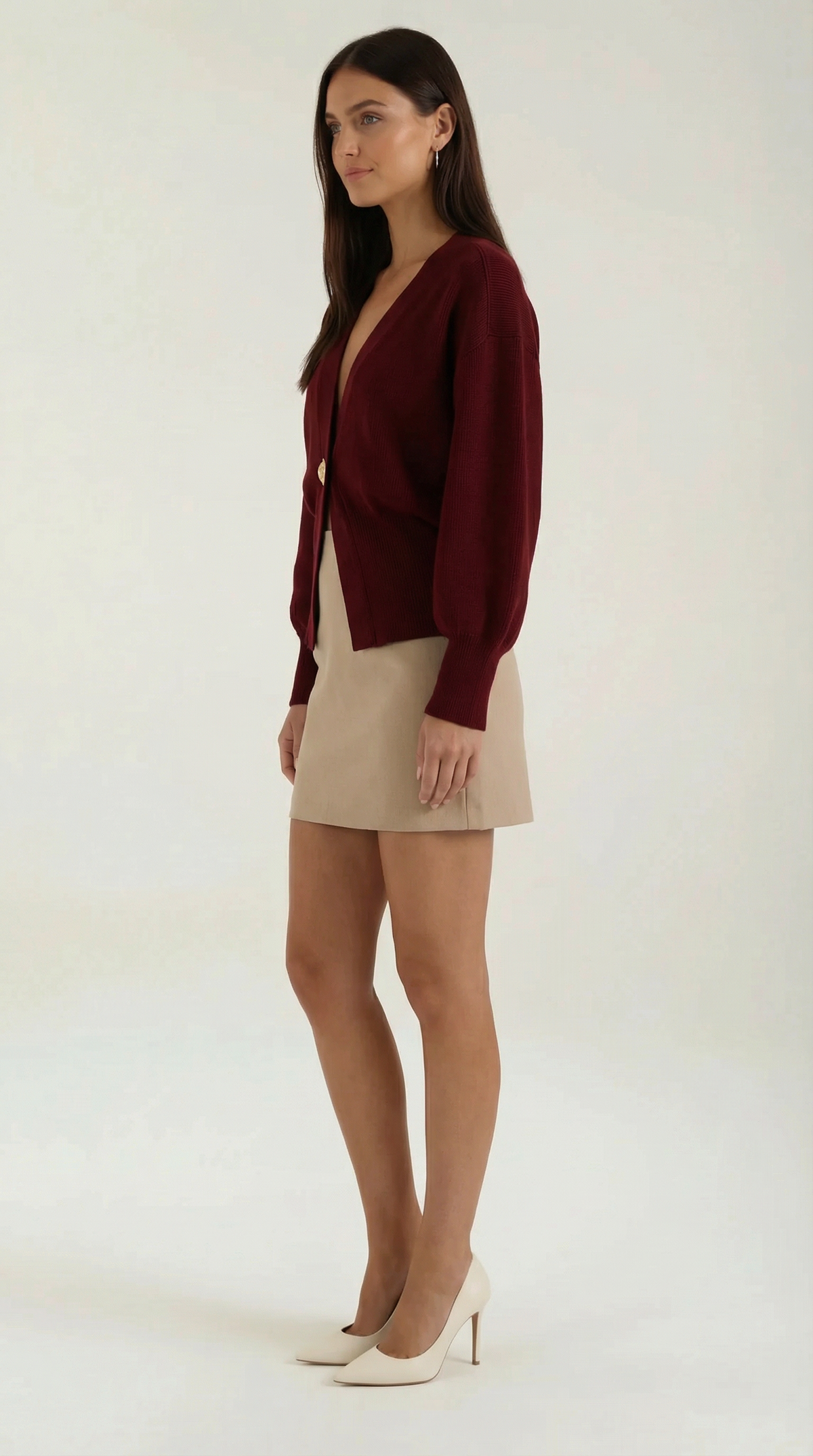 Kathleen V-Neck Knit Sweater