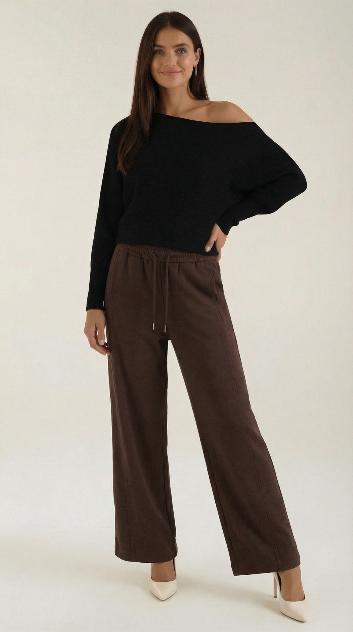 Kendra wide leg jeans with drawstring