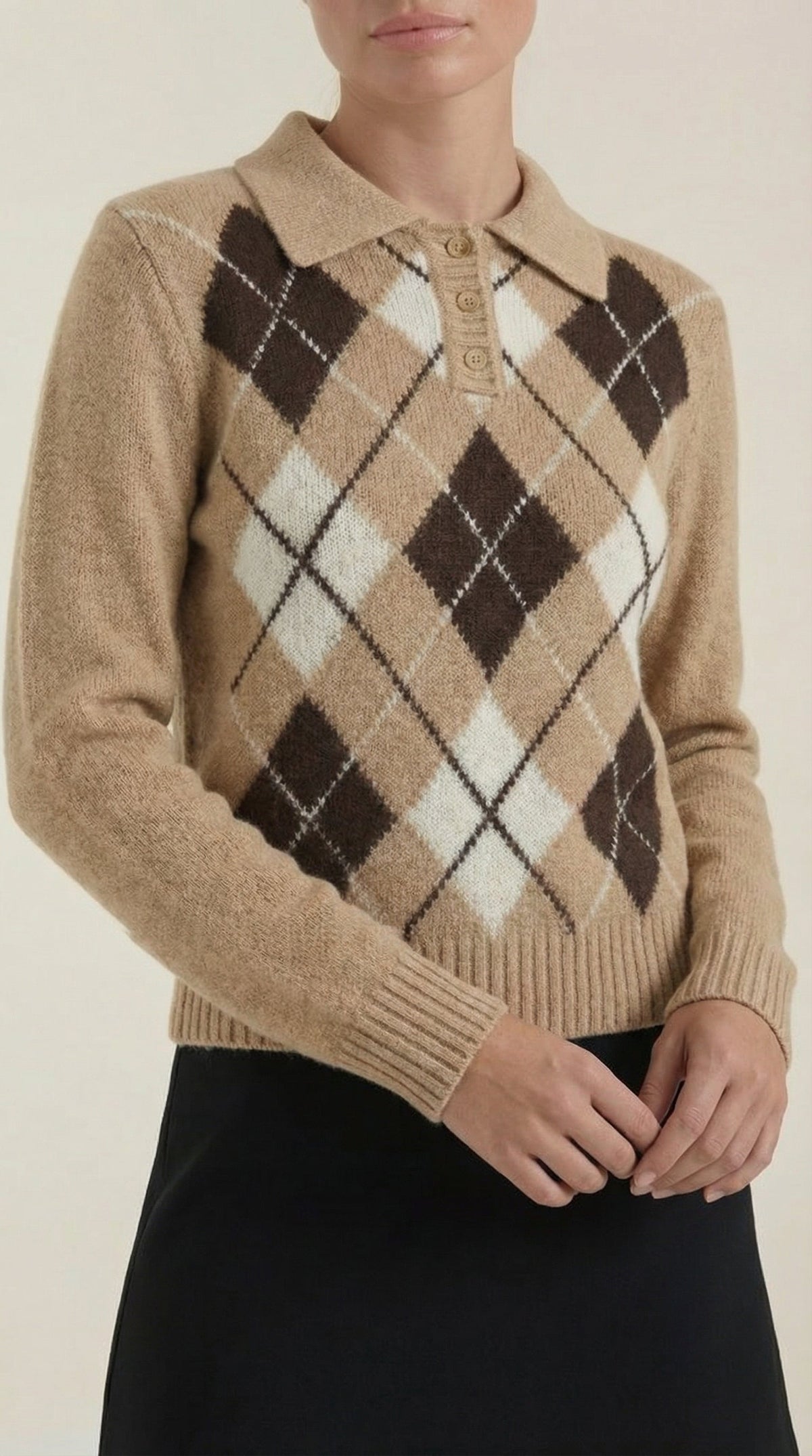 Kristy Knitted Polo Sweater