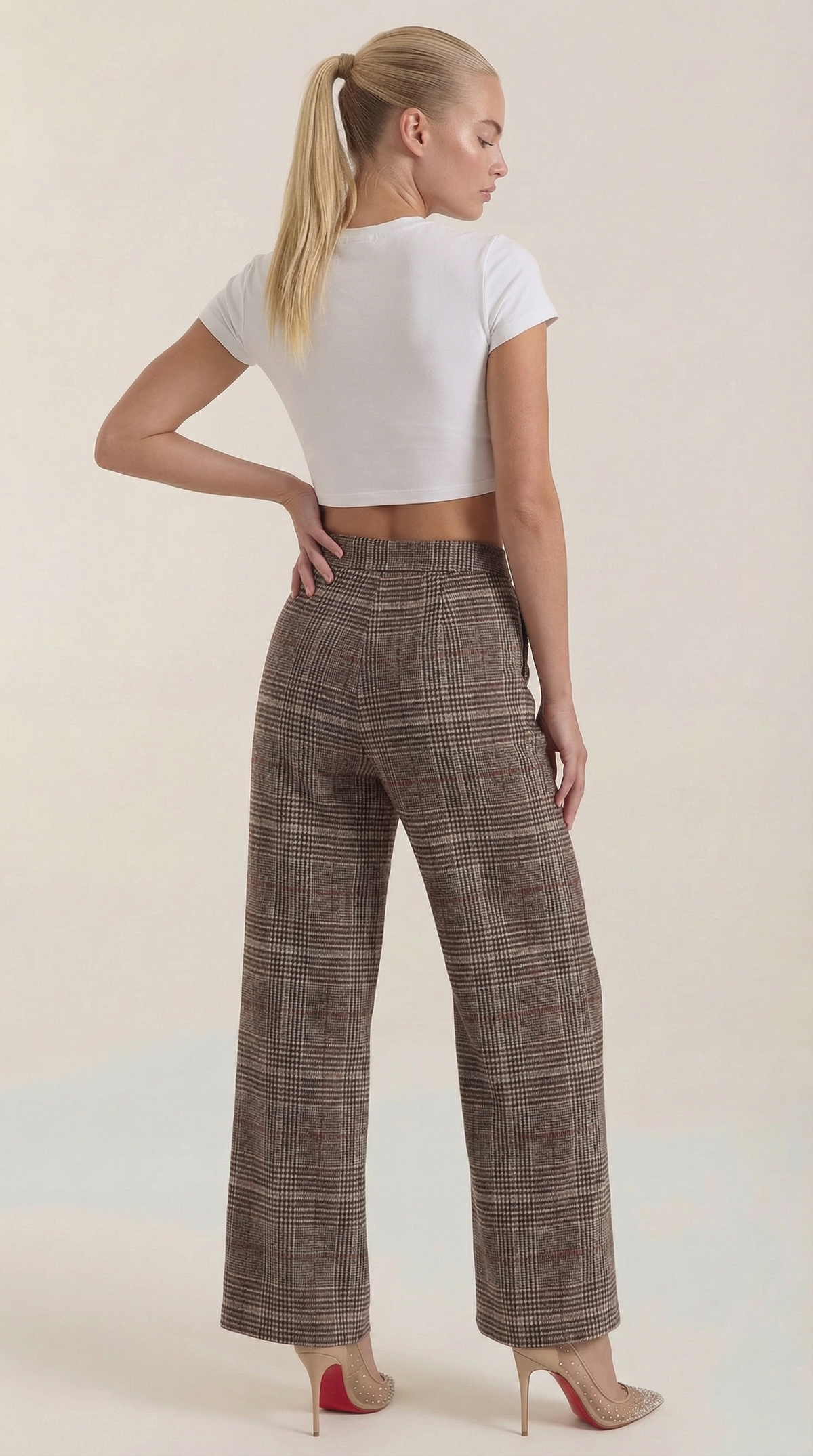 Leigh Plaid Trousers