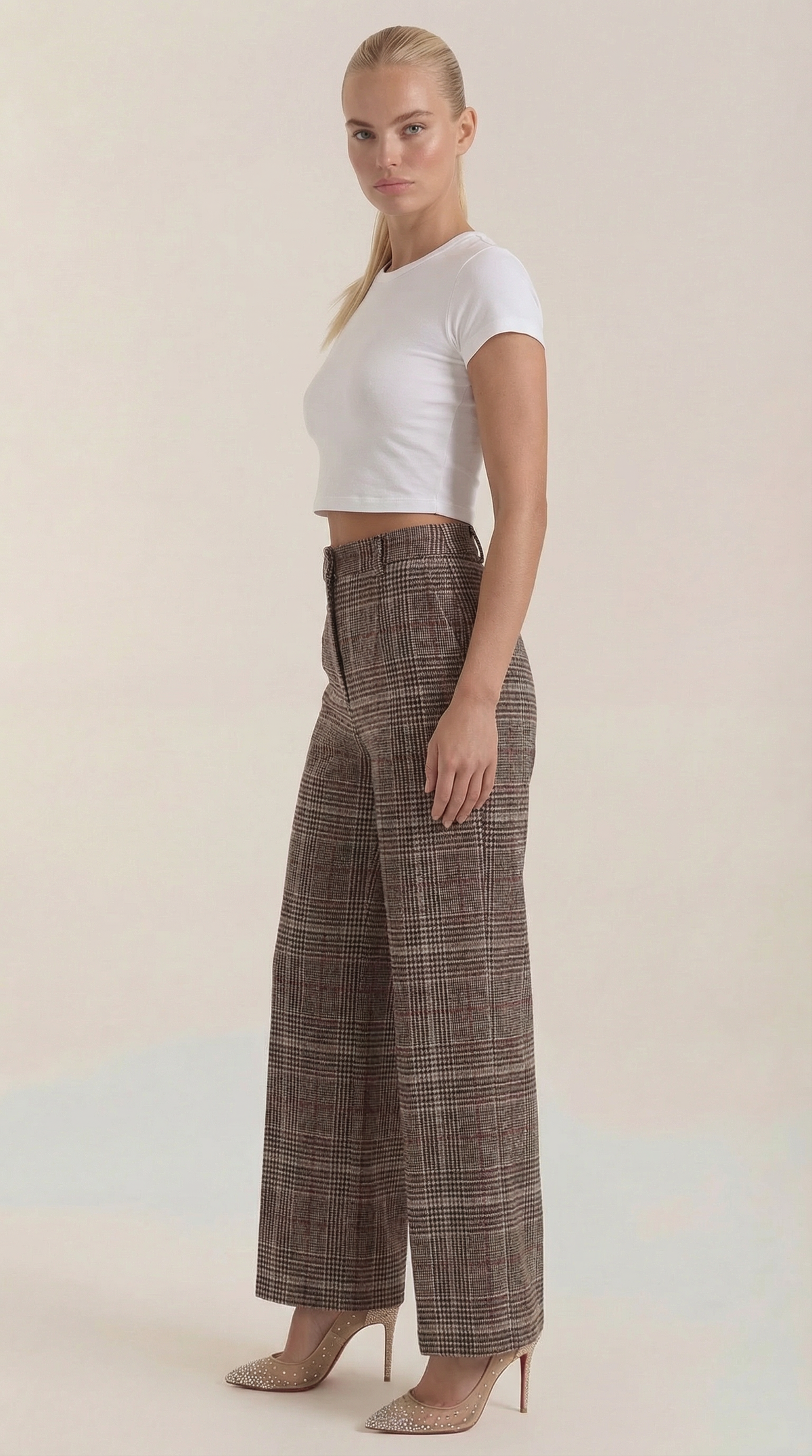 Leigh Plaid Trousers