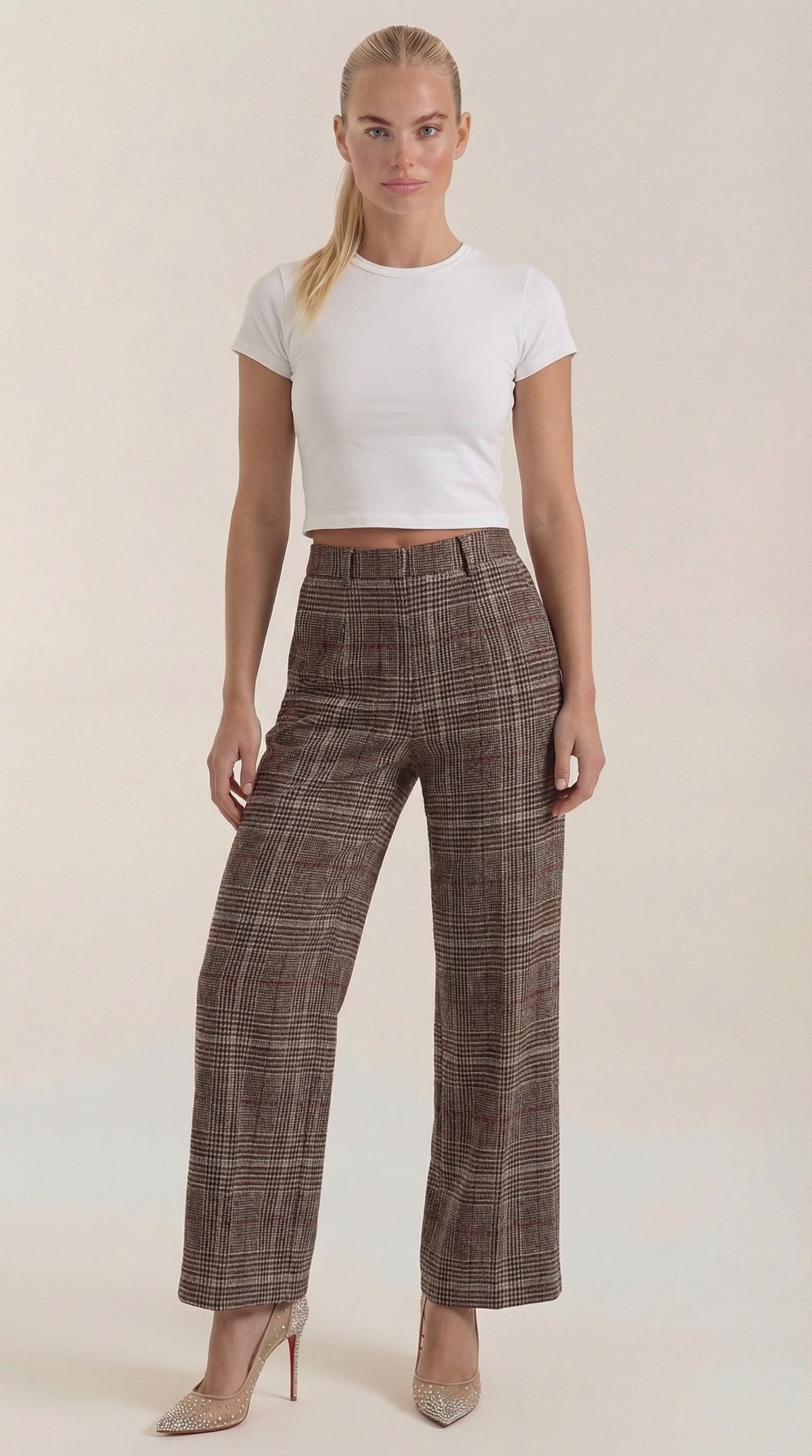 Leigh Plaid Trousers