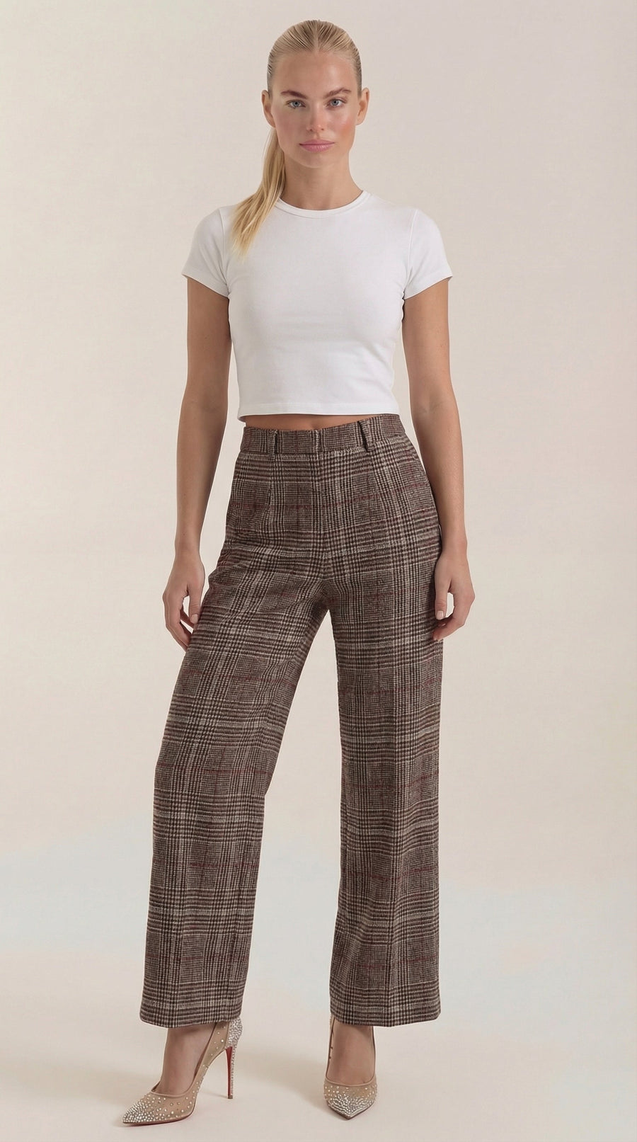 Leigh Plaid Trousers