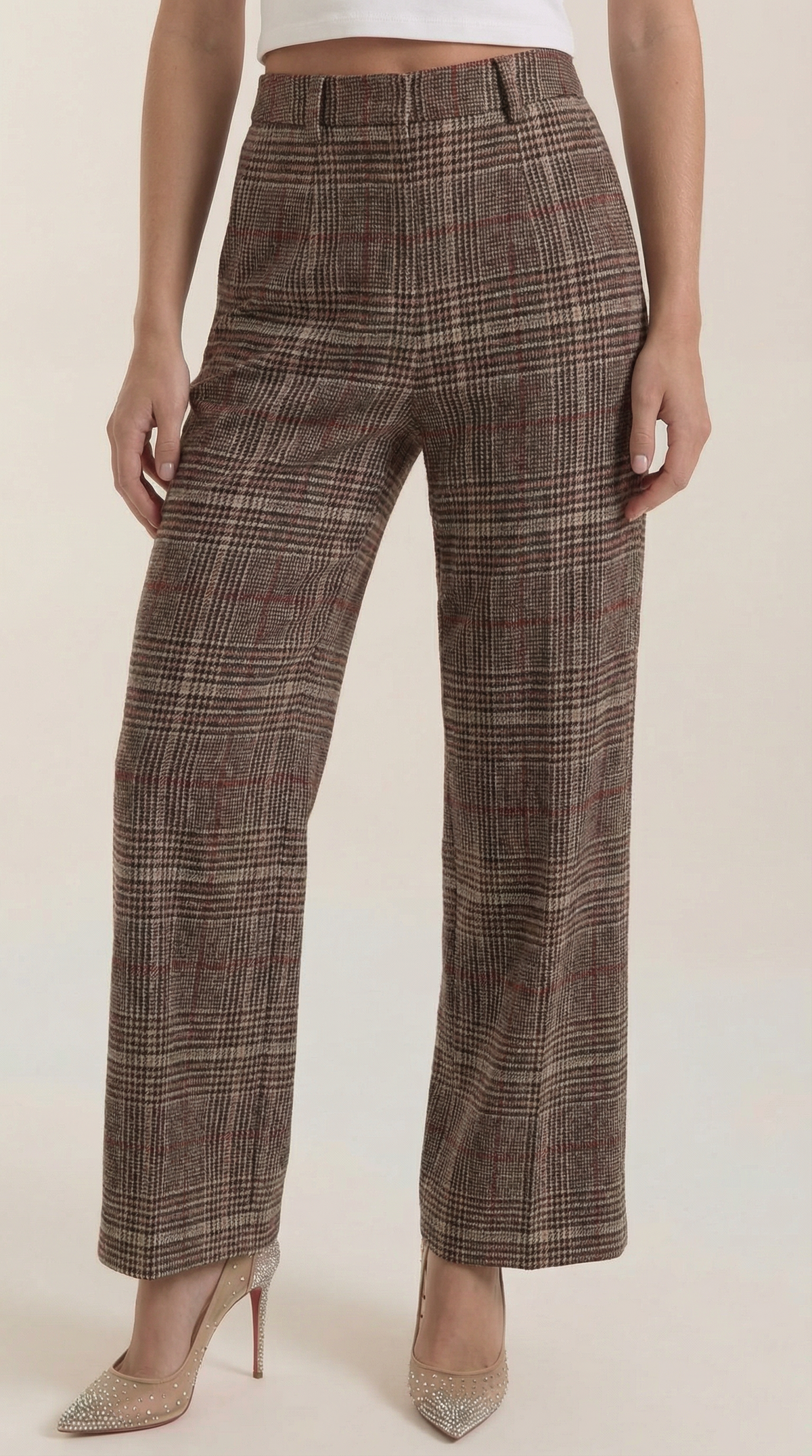Leigh Plaid Trousers