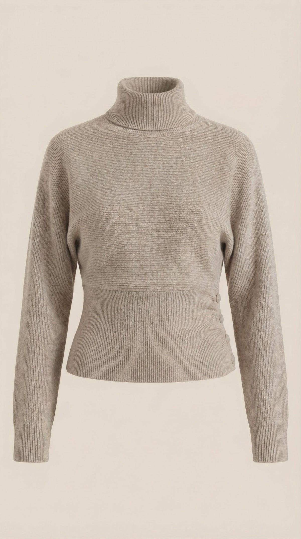 Leticia Ribbed High-Neck Sweater
