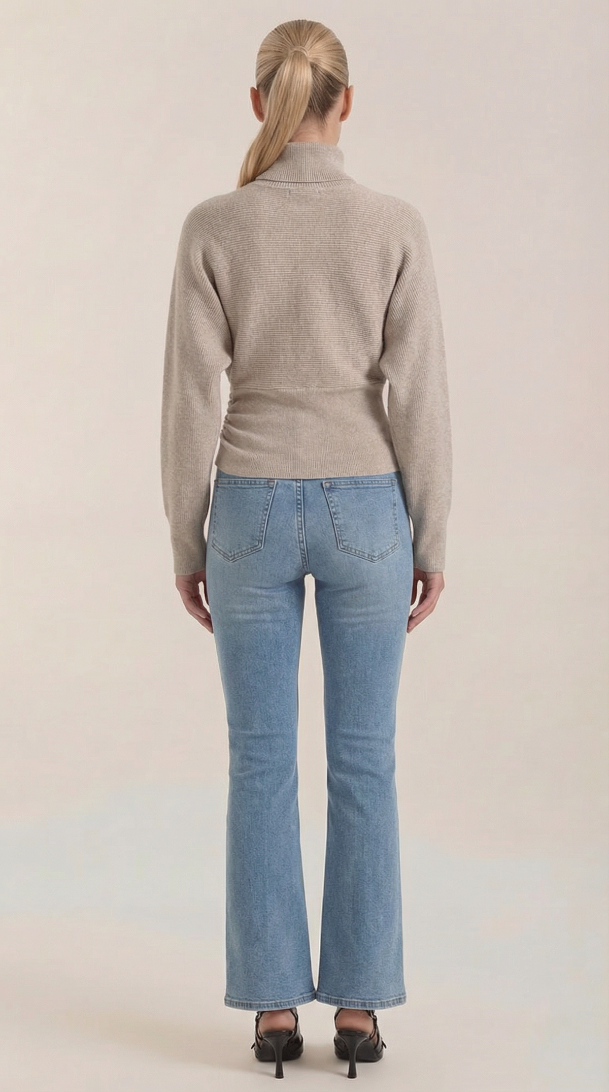 Leticia Ribbed High-Neck Sweater