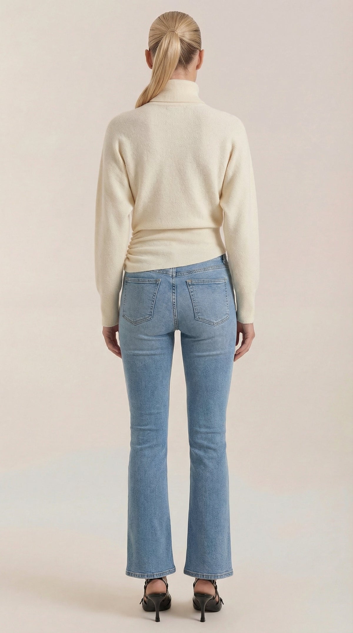 Leticia Ribbed High-Neck Sweater