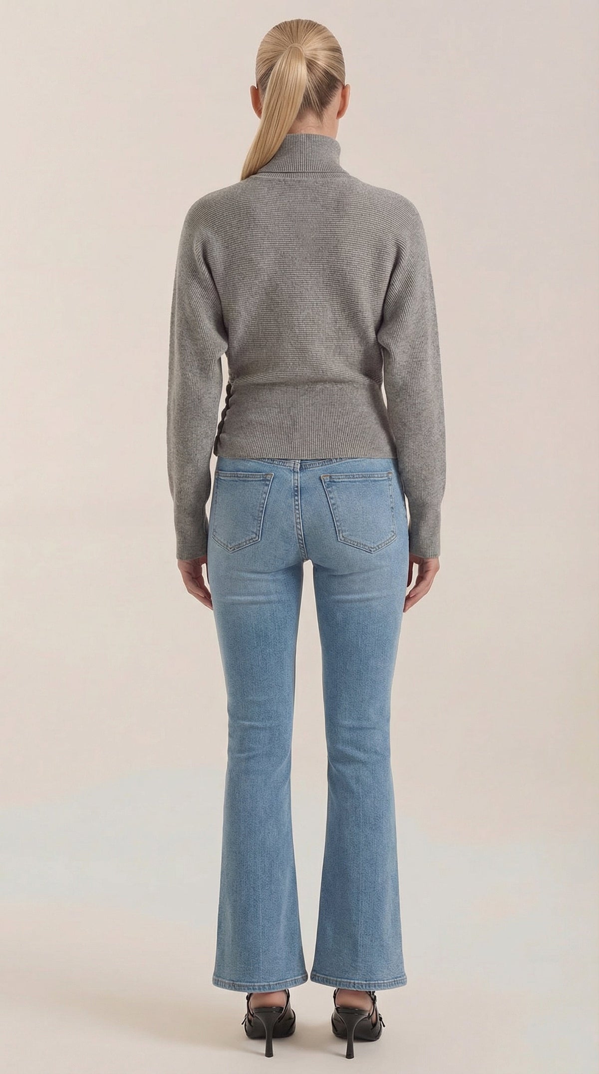 Leticia Ribbed High-Neck Sweater